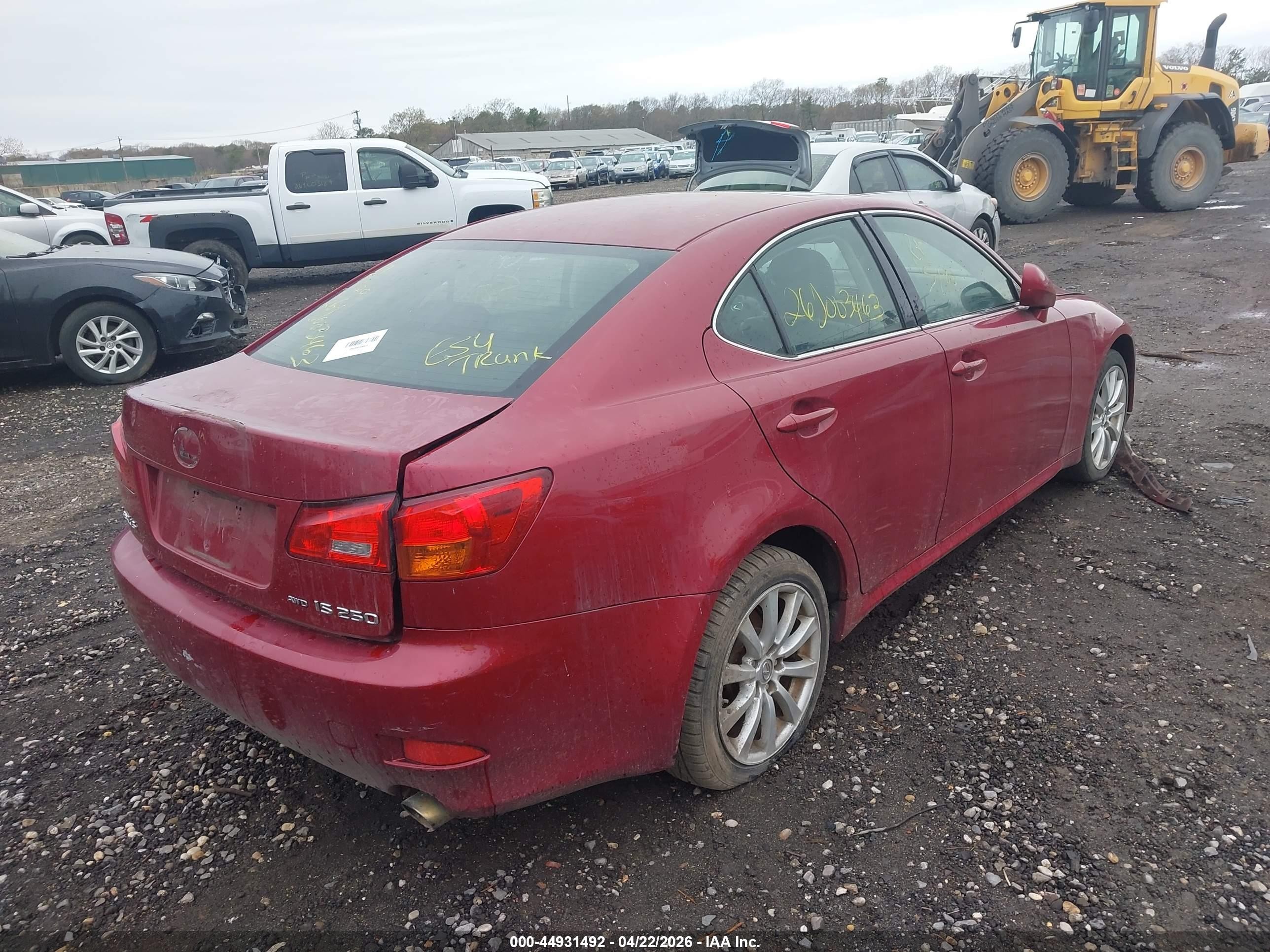 2006 Lexus Is 250   Red vin: JTHCK262162007529