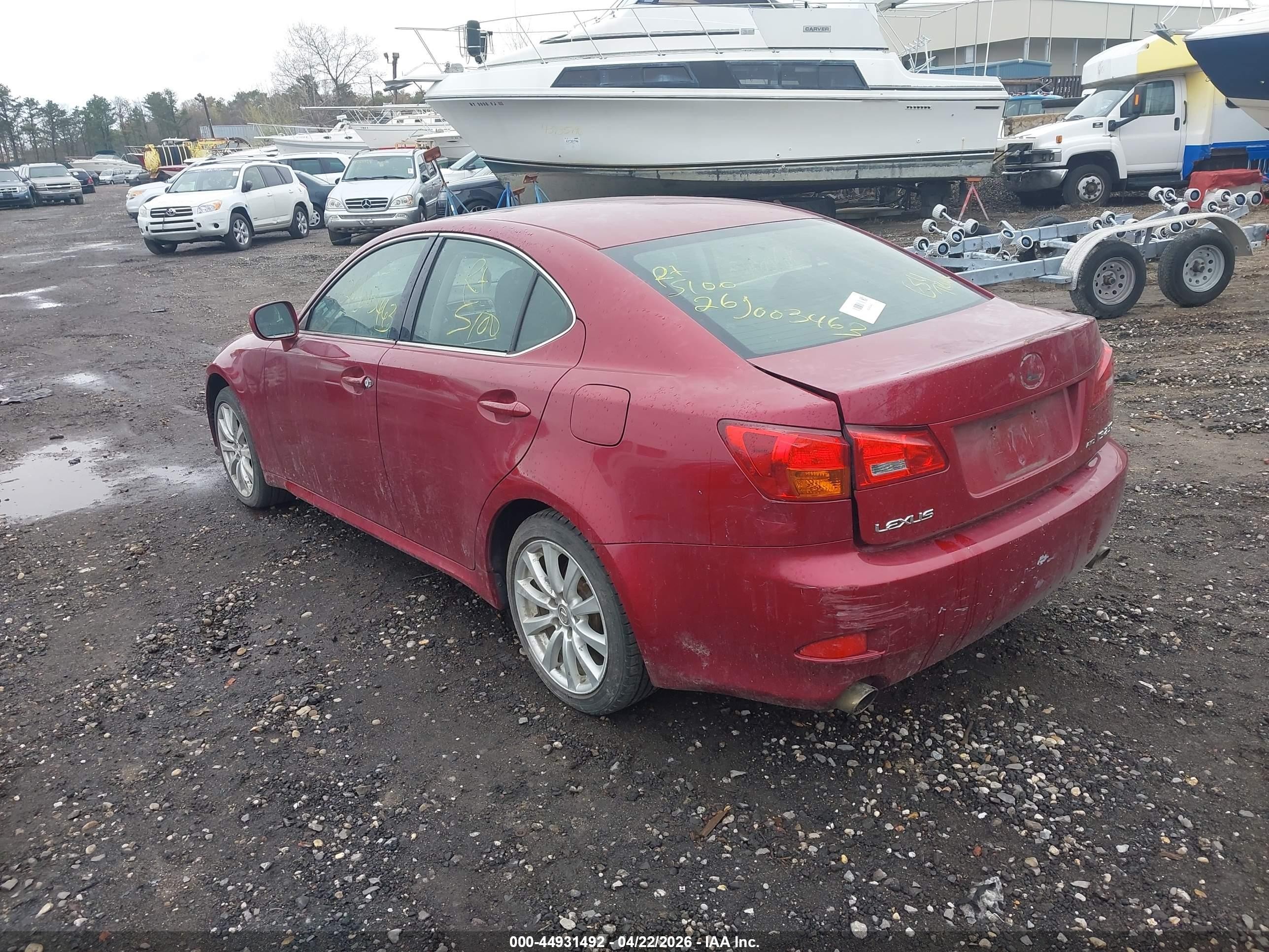 2006 Lexus Is 250   Red vin: JTHCK262162007529