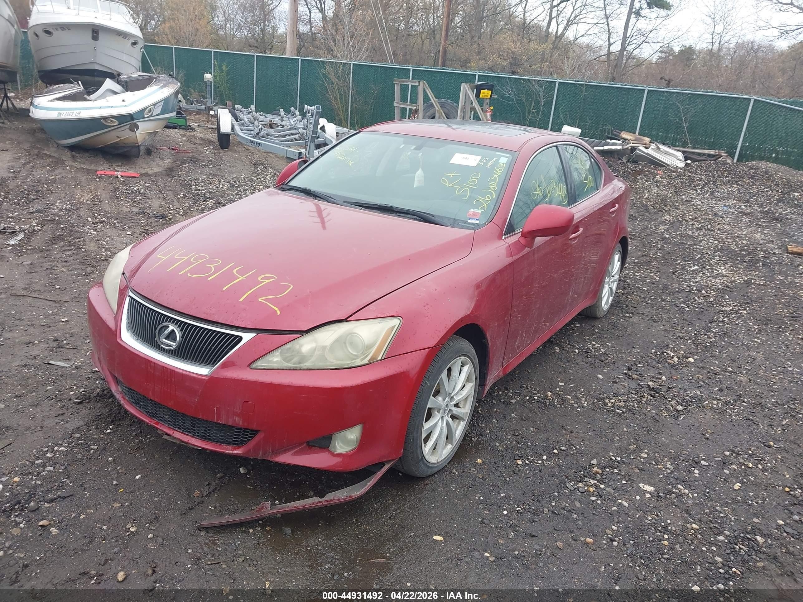 2006 Lexus Is 250   Red vin: JTHCK262162007529