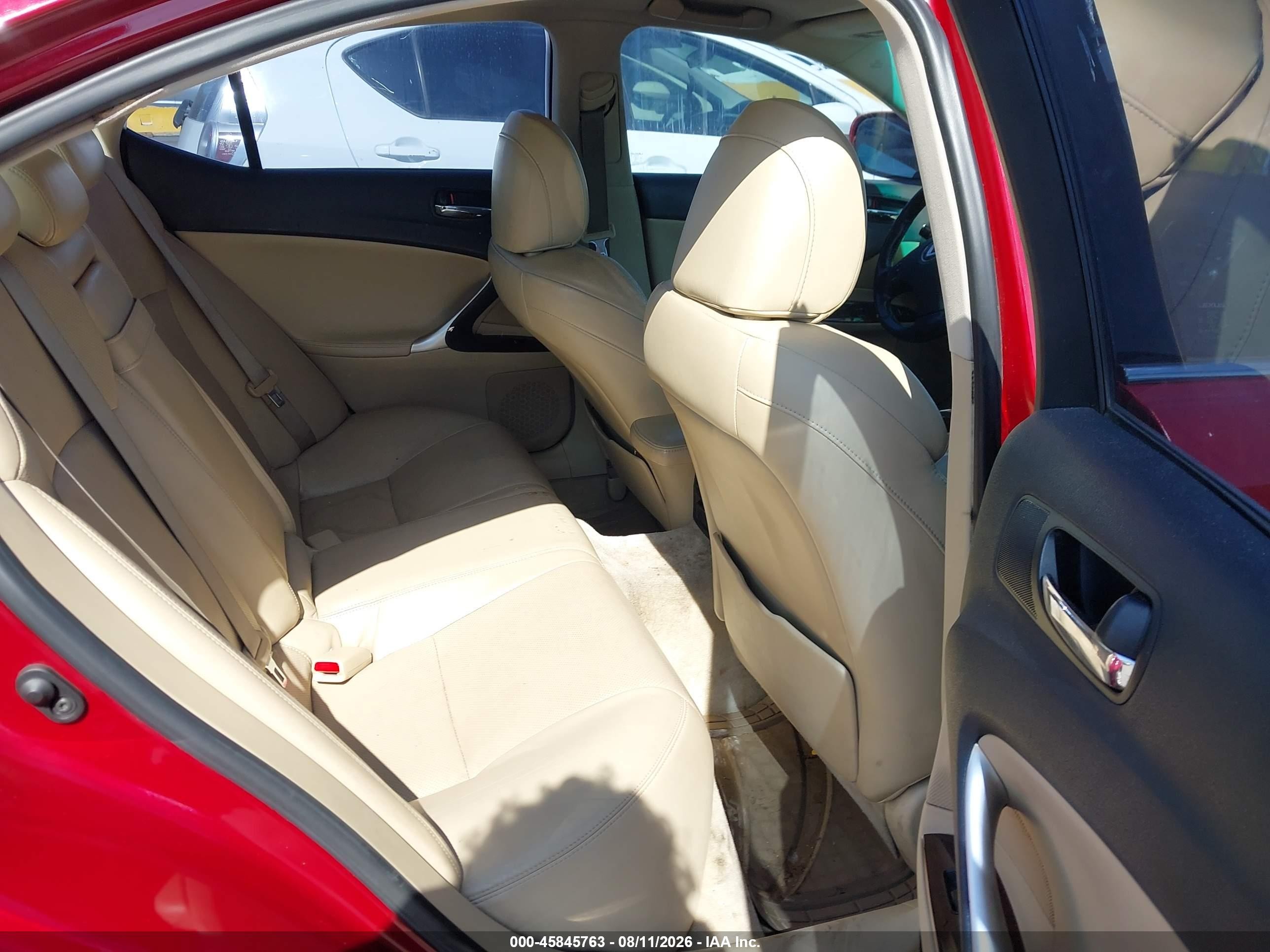2007 Lexus Is 250   Красный vin: JTHCK262175009006