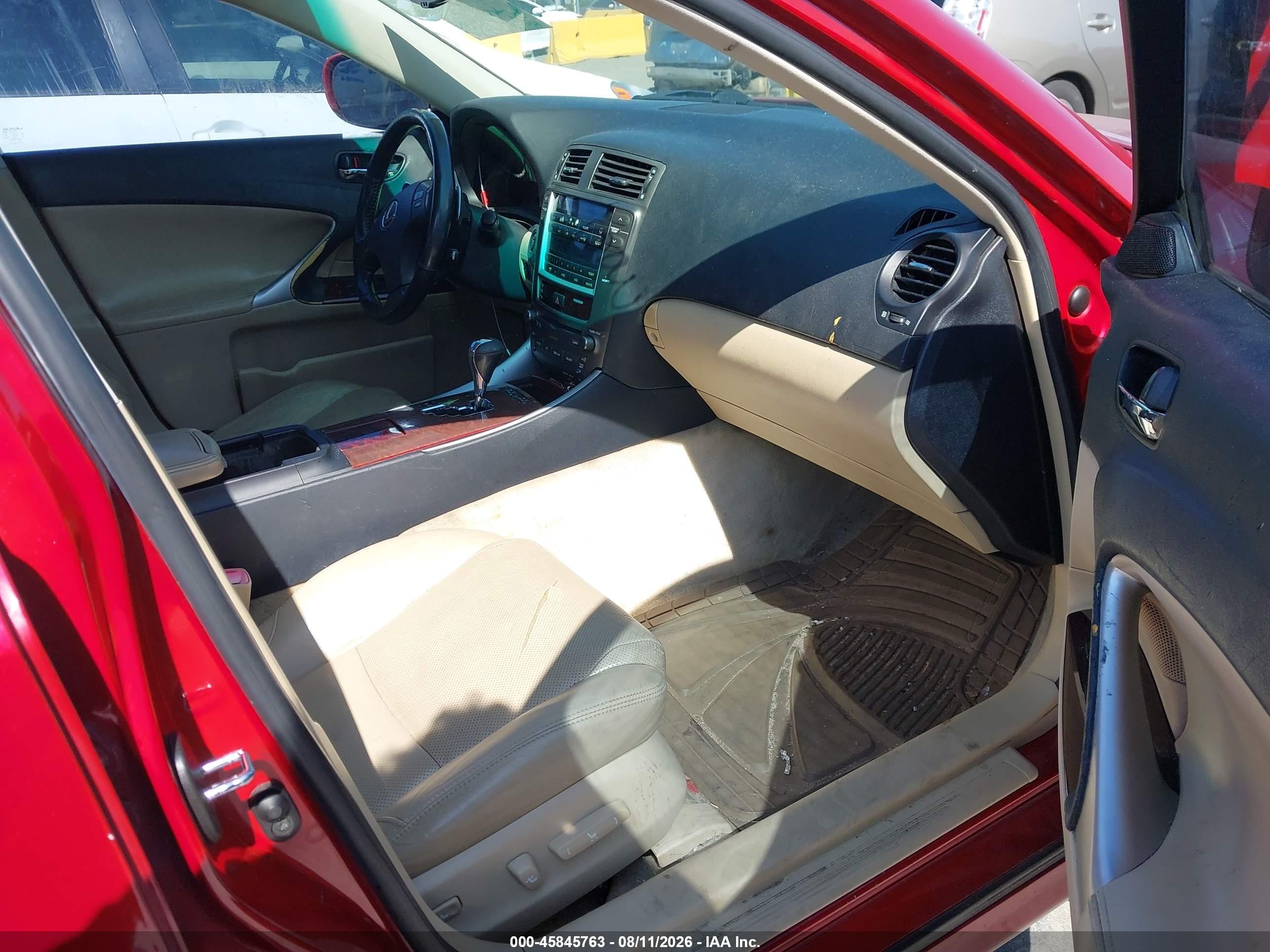 2007 Lexus Is 250   Красный vin: JTHCK262175009006