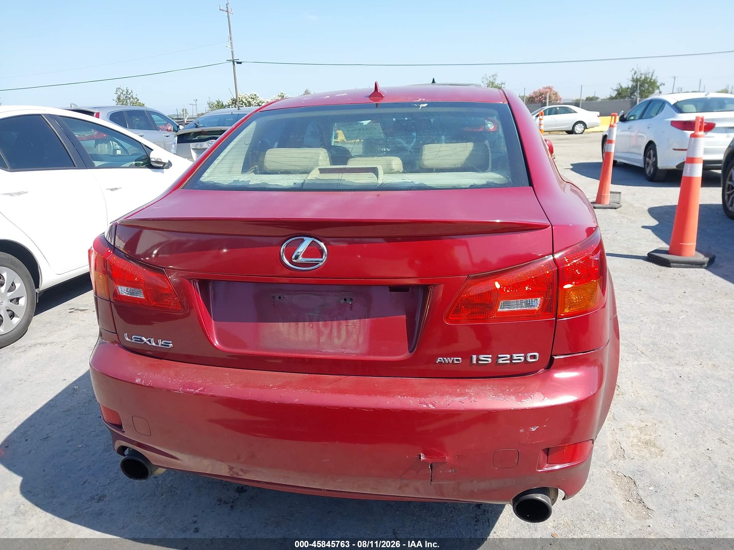 2007 Lexus Is 250   Красный vin: JTHCK262175009006
