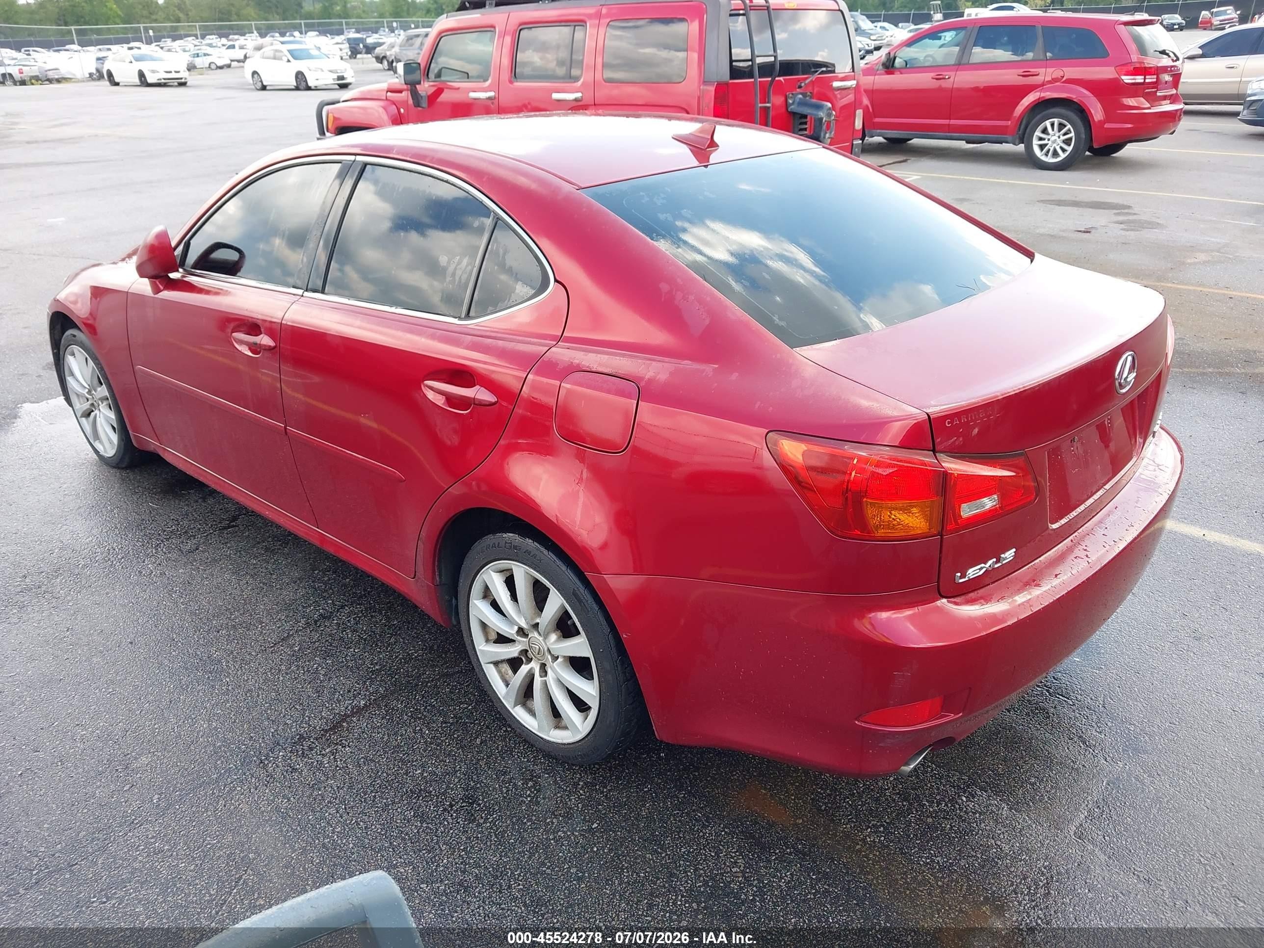 2008 Lexus Is 250   Red vin: JTHCK262182022003