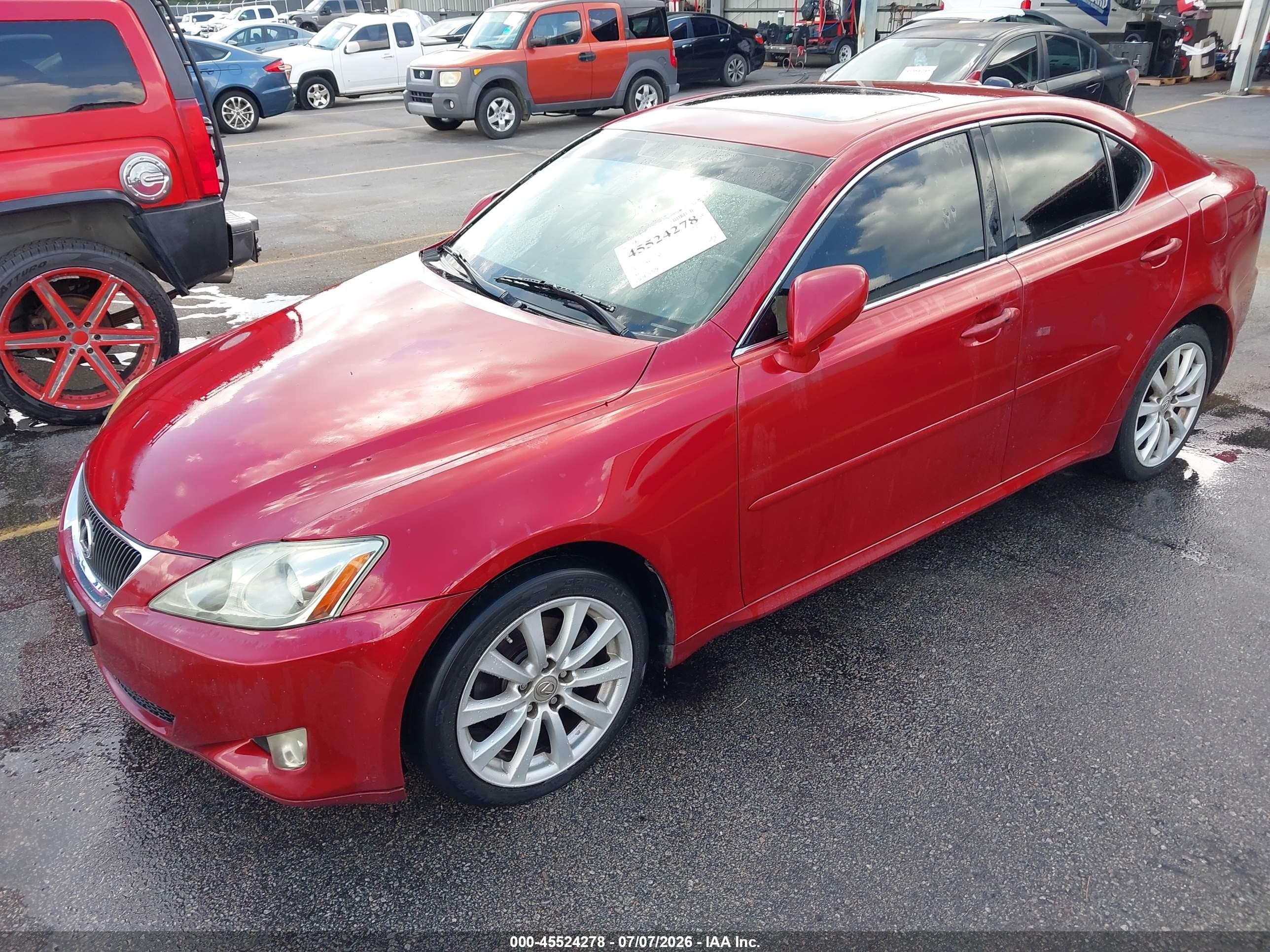2008 Lexus Is 250   Red vin: JTHCK262182022003