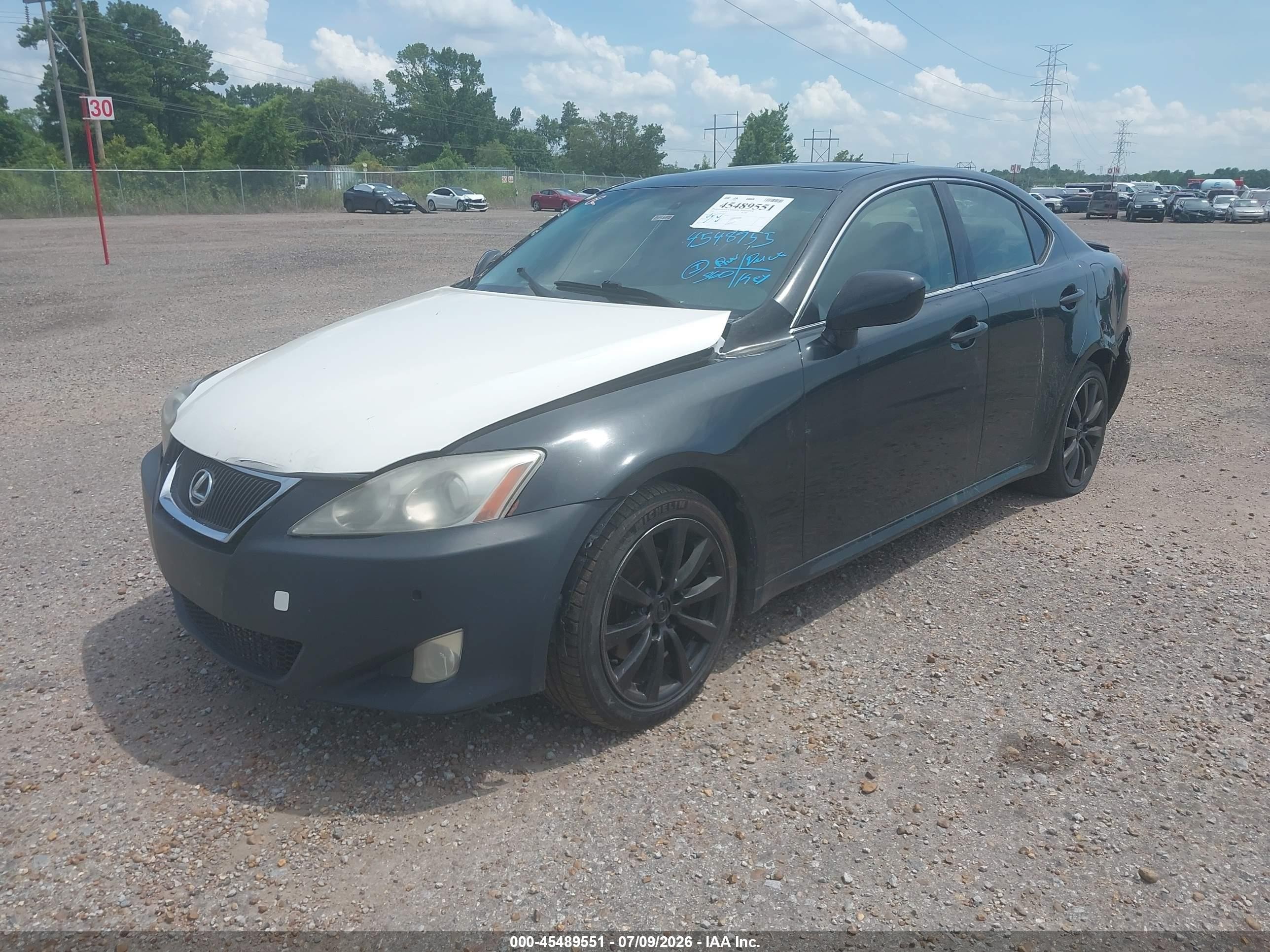 2008 Lexus Is 250   Black vin: JTHCK262182023345