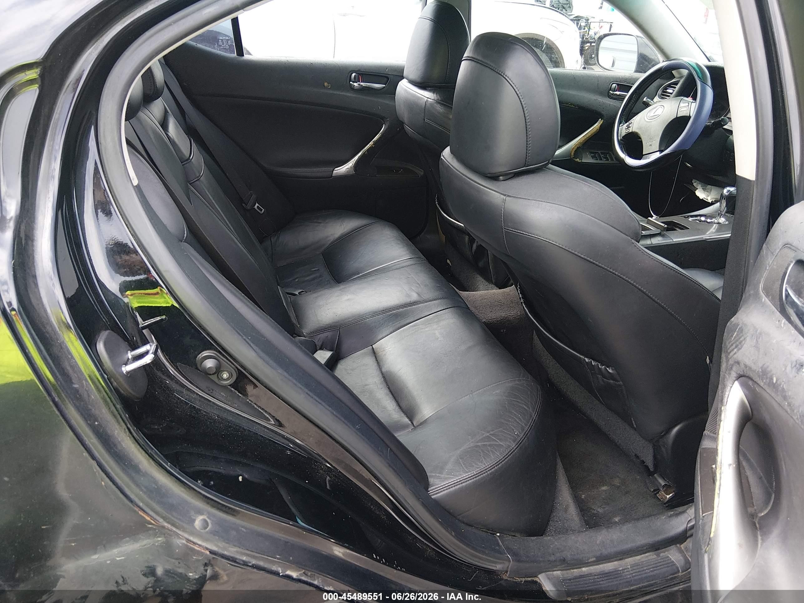 2008 Lexus Is 250   Black vin: JTHCK262182023345