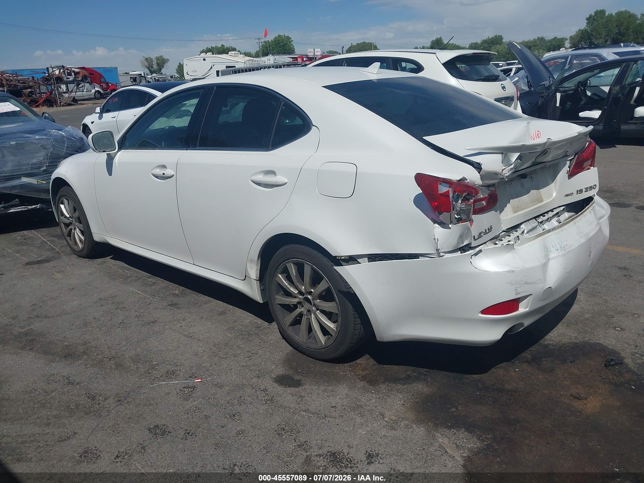 2008 Lexus Is 250   White vin: JTHCK262185024350