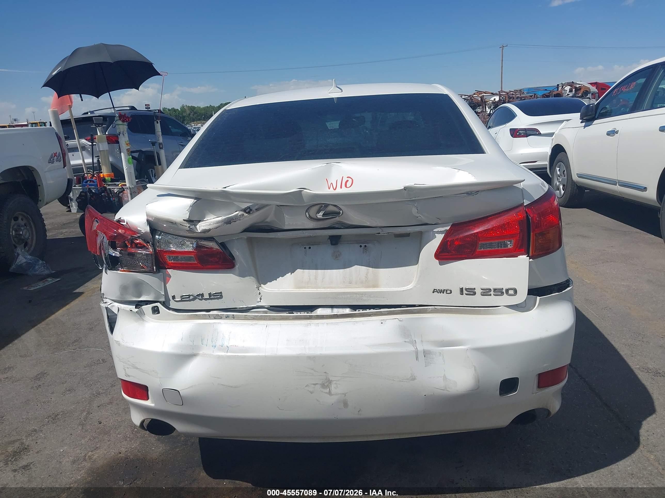 2008 Lexus Is 250   White vin: JTHCK262185024350