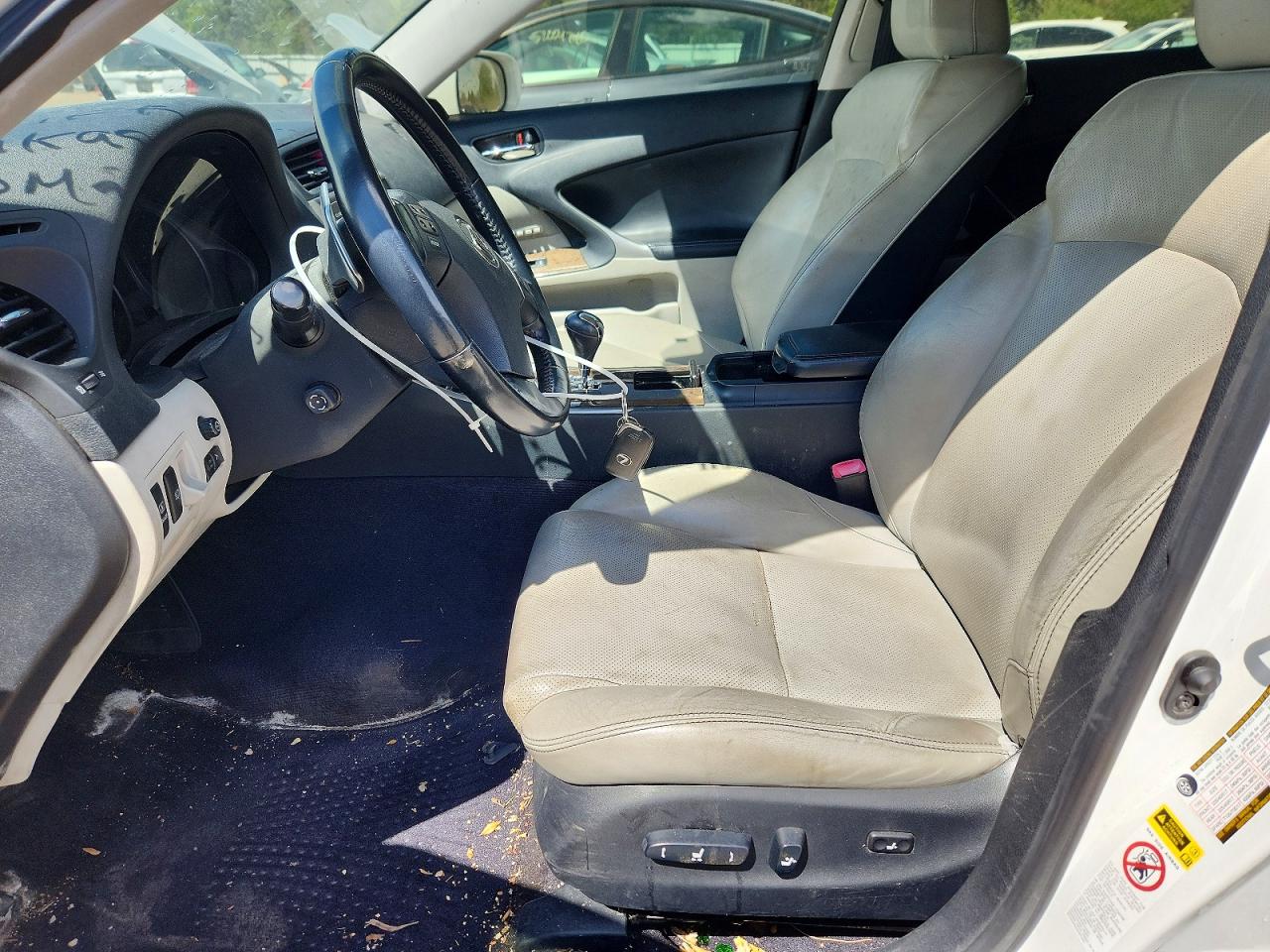 2009 Lexus Is 250 White vin: JTHCK262195034605