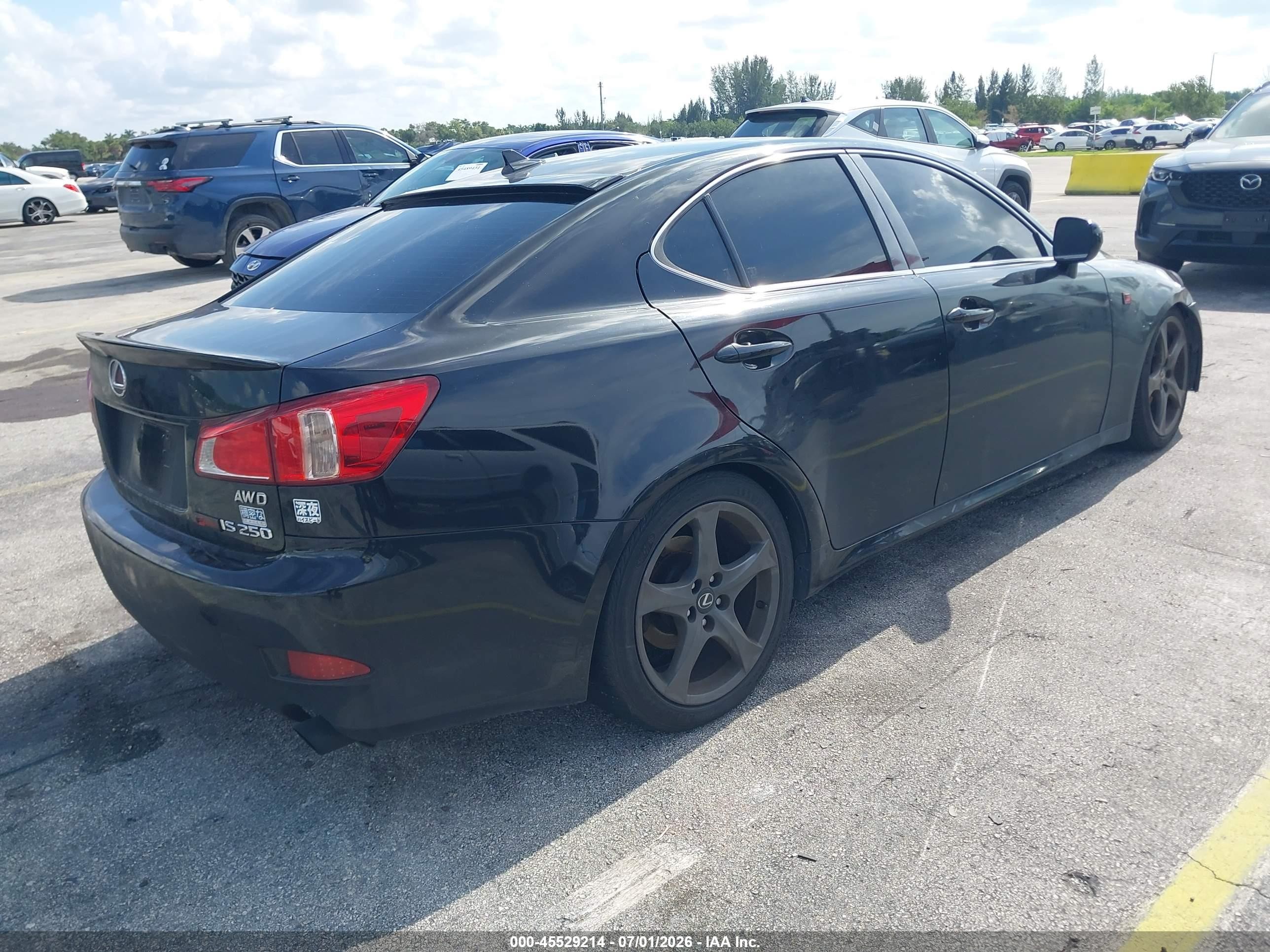 2007 Lexus Is 250   Black vin: JTHCK262272016869
