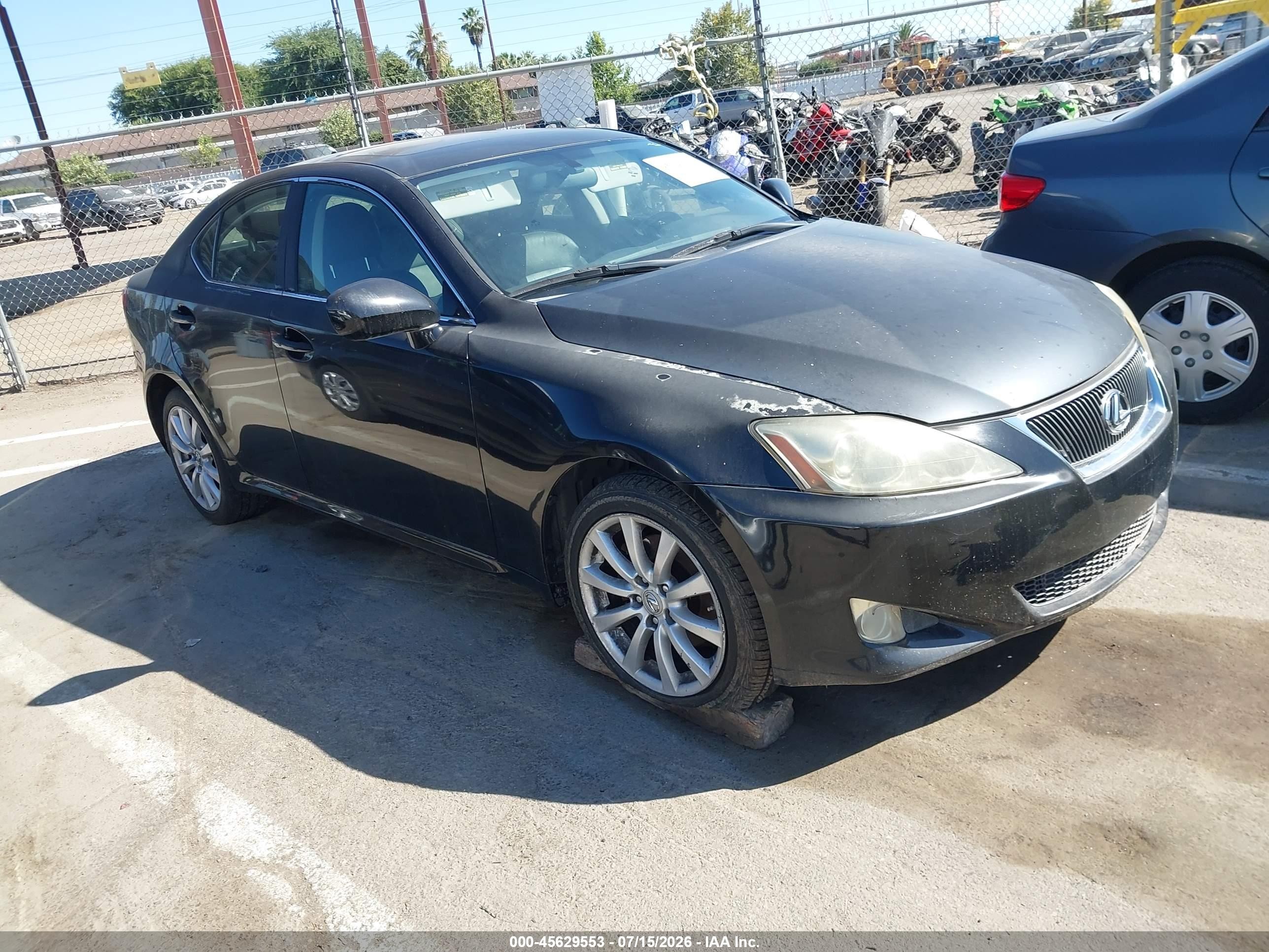 2007 Lexus Is 250   Black vin: JTHCK262272019500