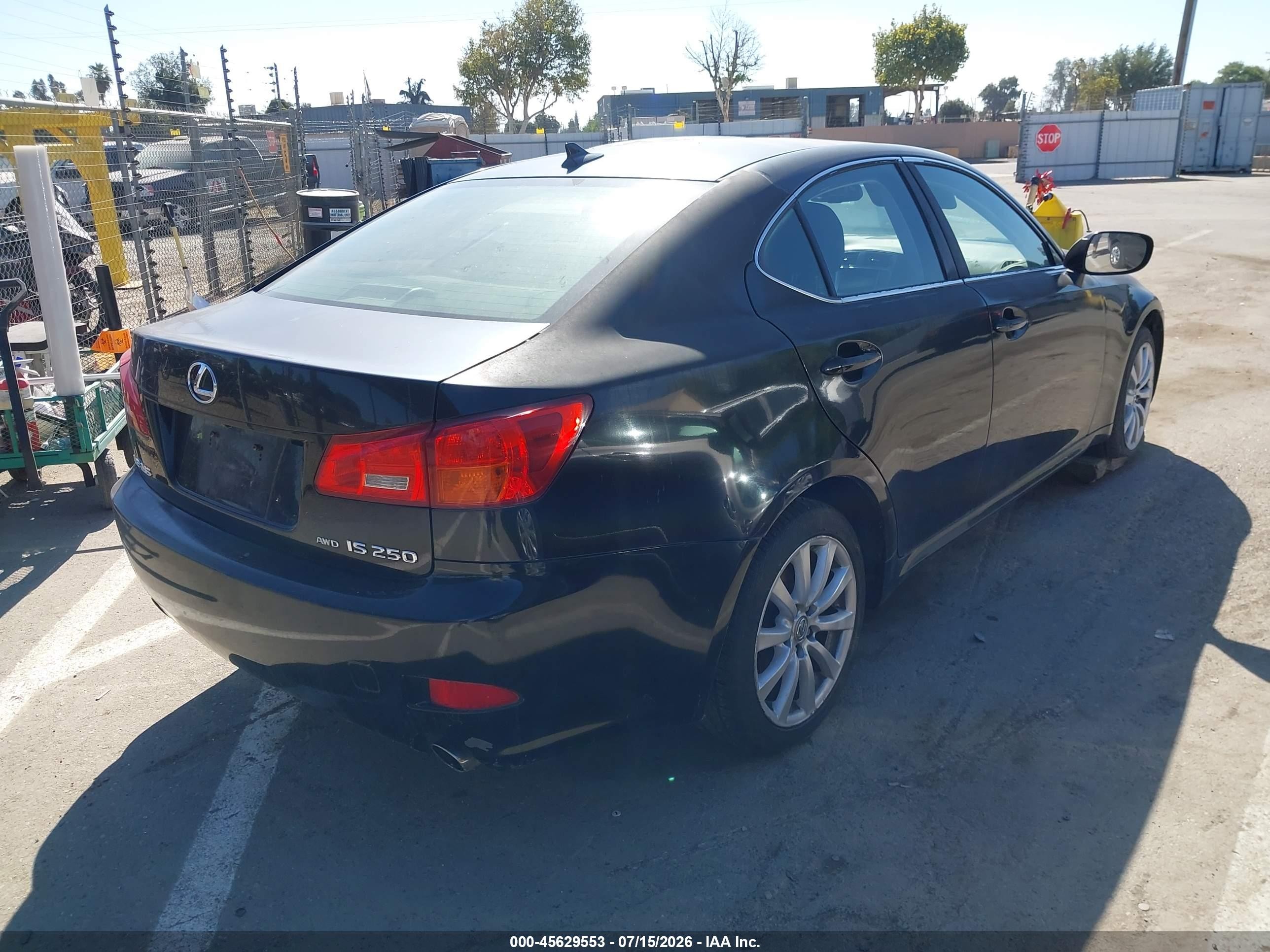 2007 Lexus Is 250   Black vin: JTHCK262272019500