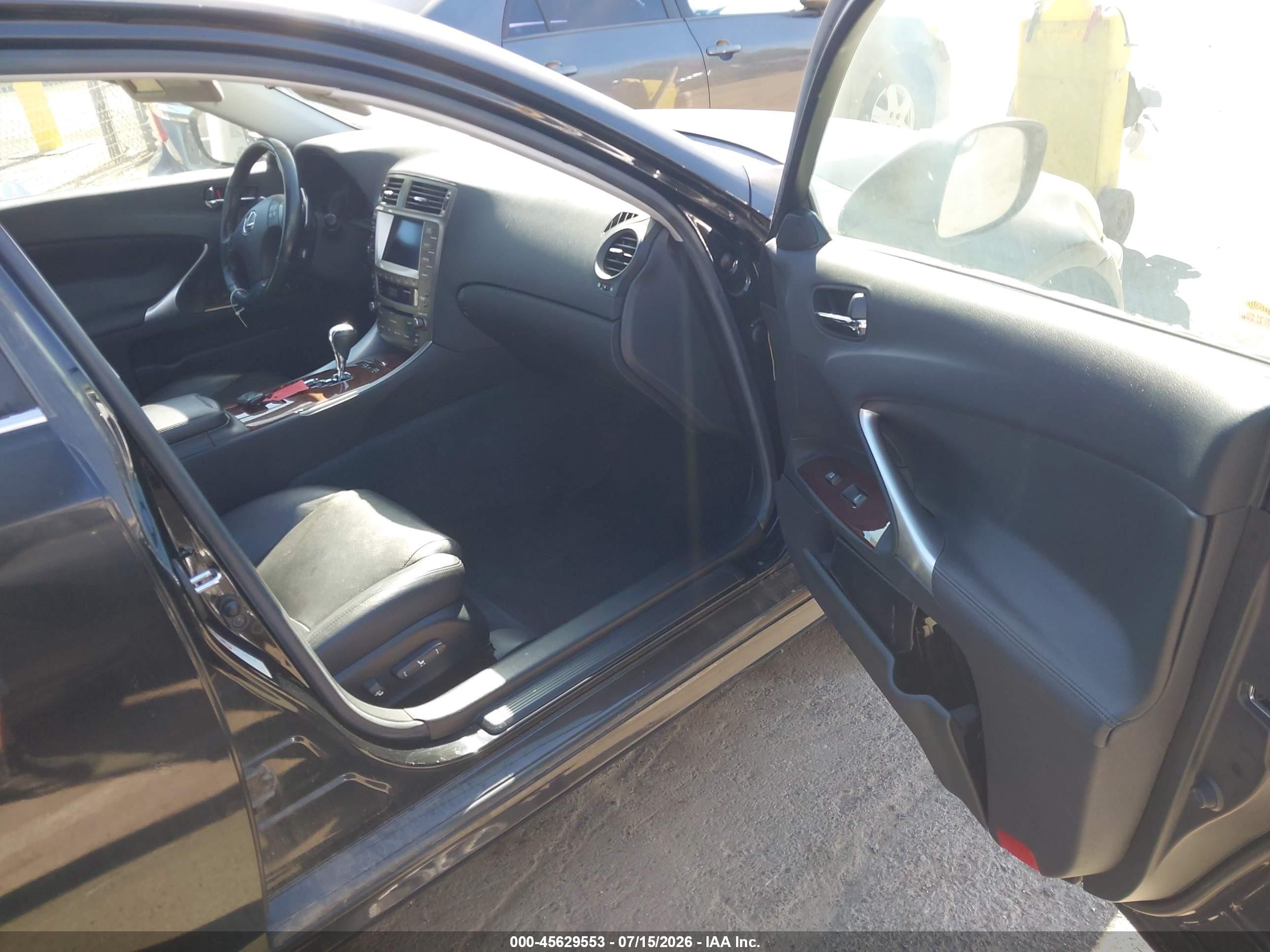 2007 Lexus Is 250   Black vin: JTHCK262272019500