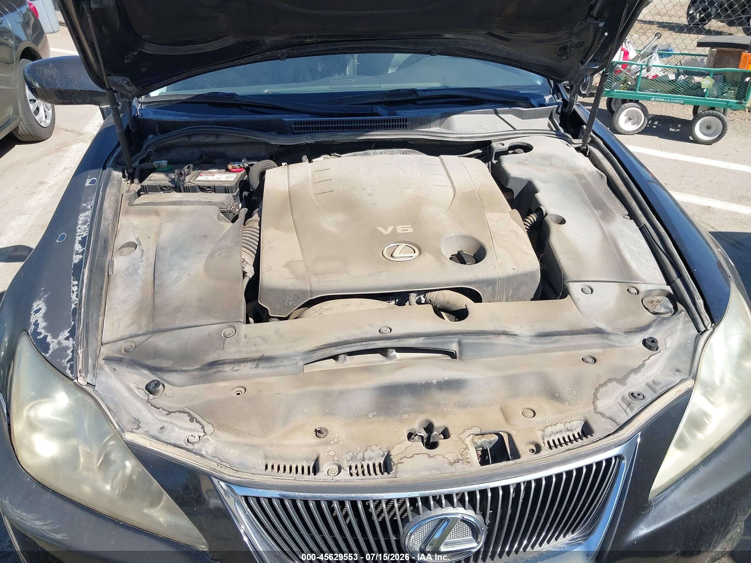 2007 Lexus Is 250   Black vin: JTHCK262272019500