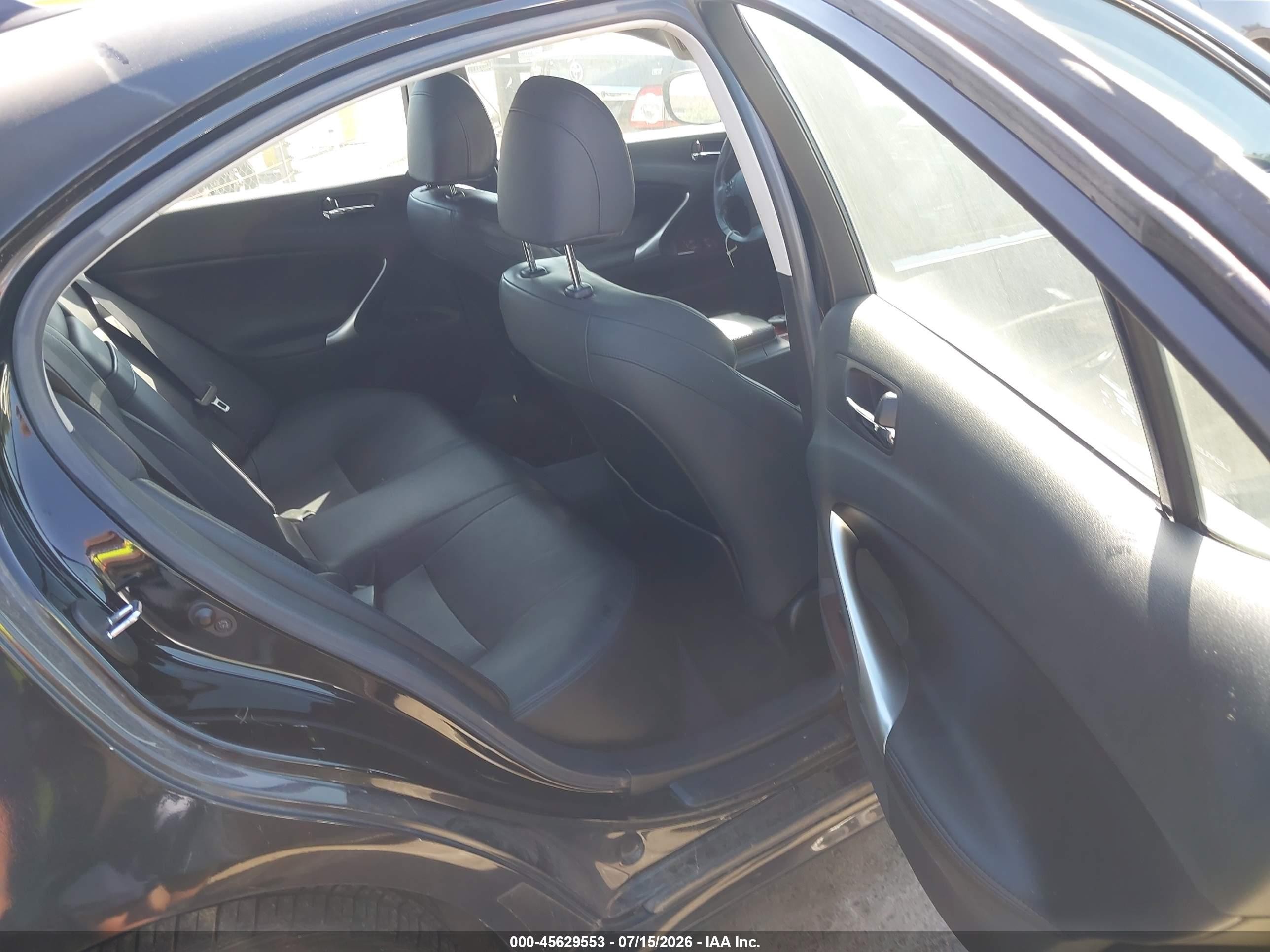 2007 Lexus Is 250   Black vin: JTHCK262272019500