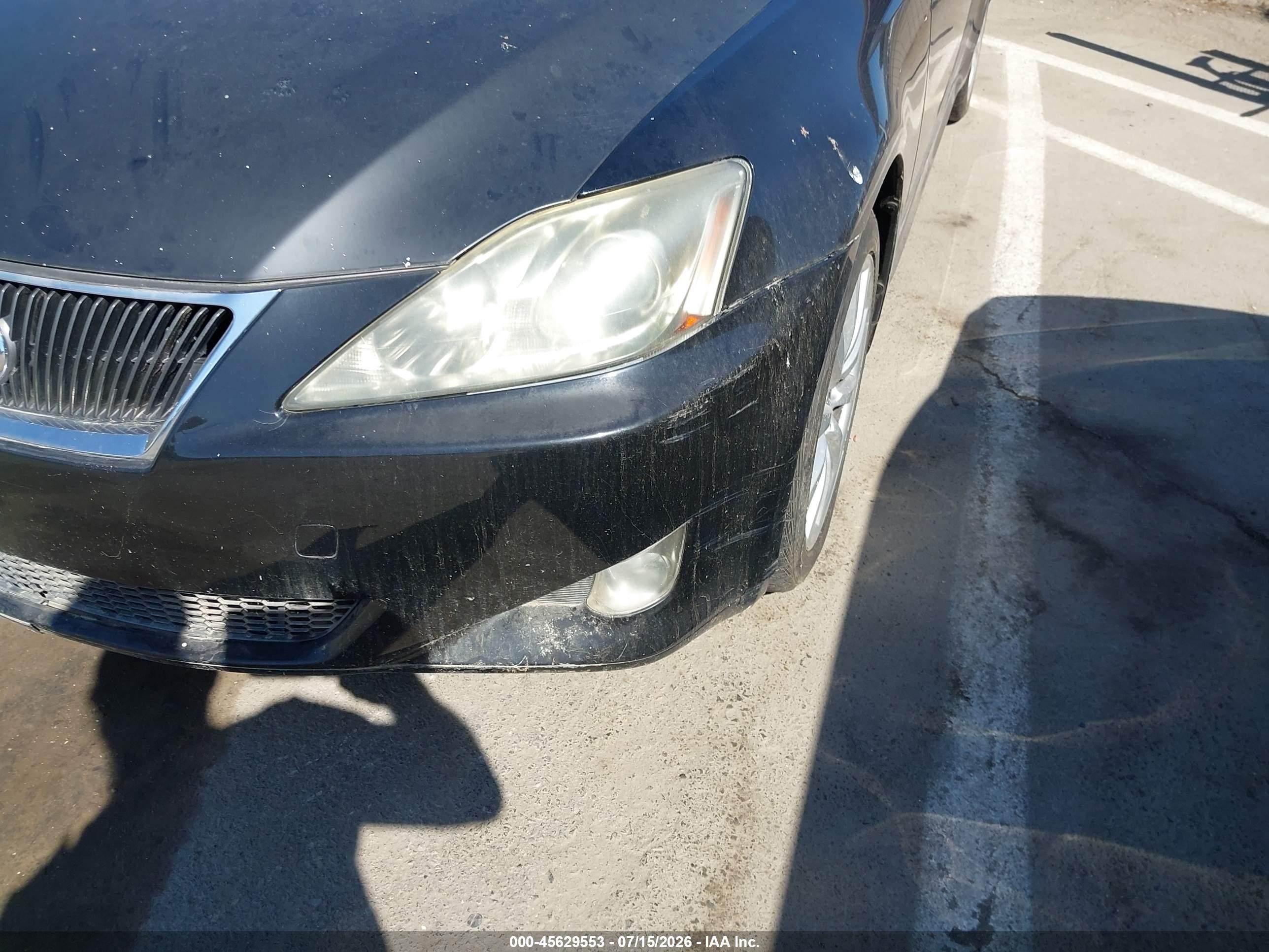 2007 Lexus Is 250   Black vin: JTHCK262272019500