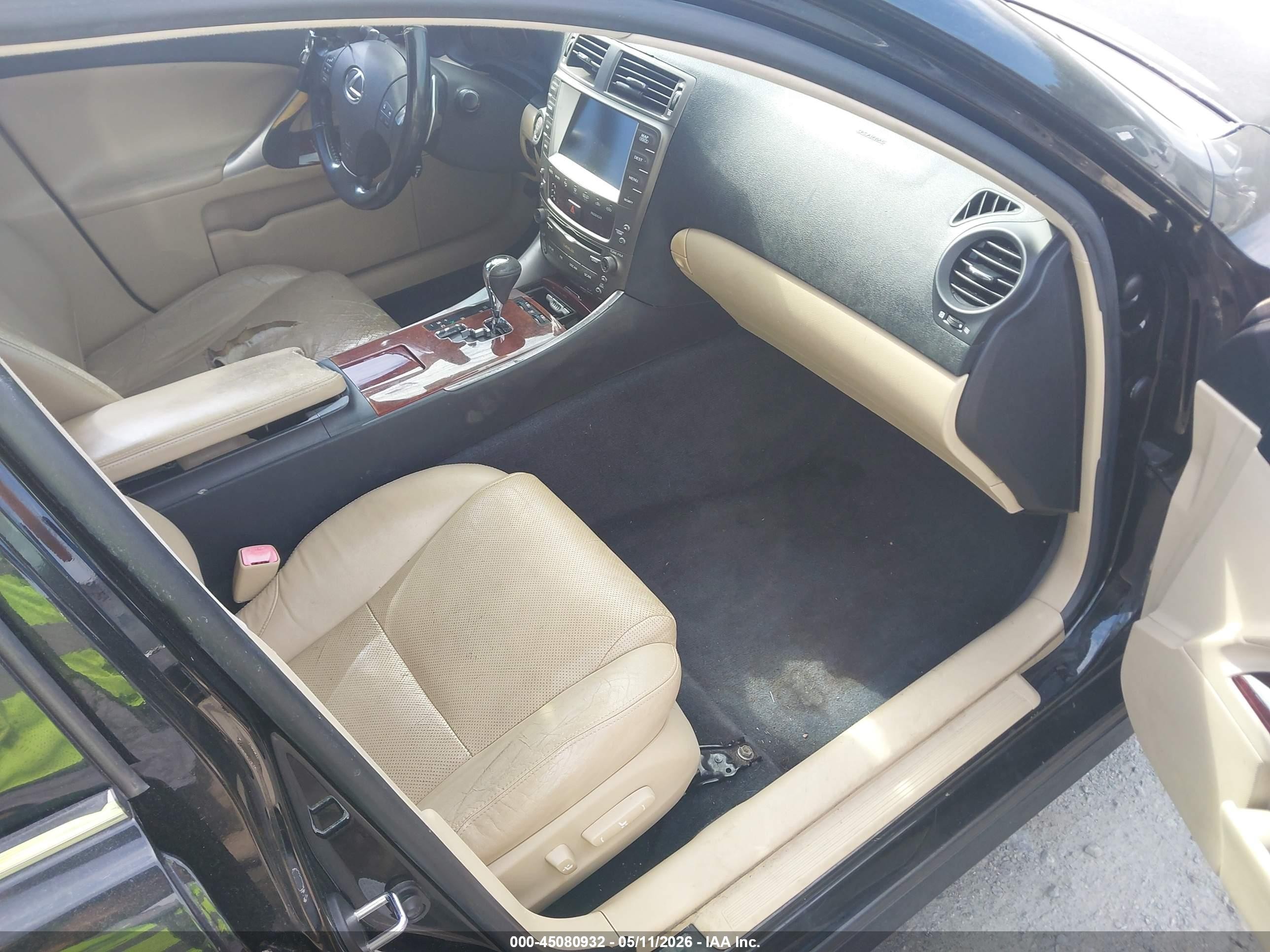 2008 Lexus Is 250   Черный vin: JTHCK262282027288
