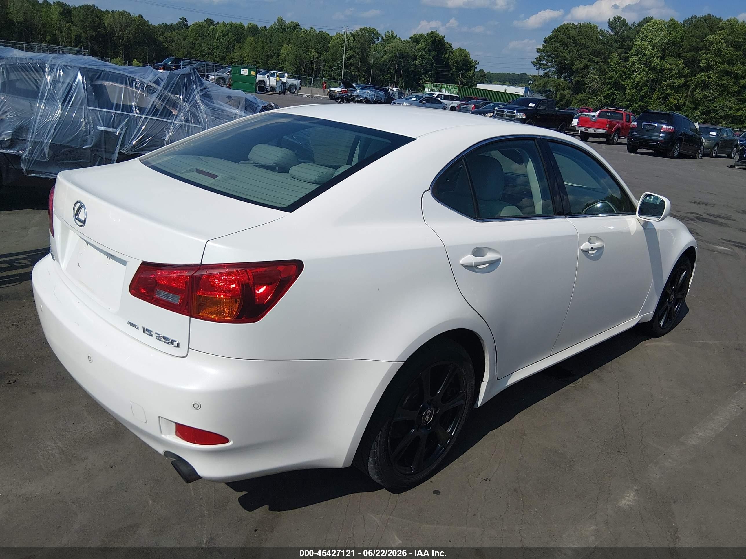 2006 Lexus Is 250   White vin: JTHCK262362000436