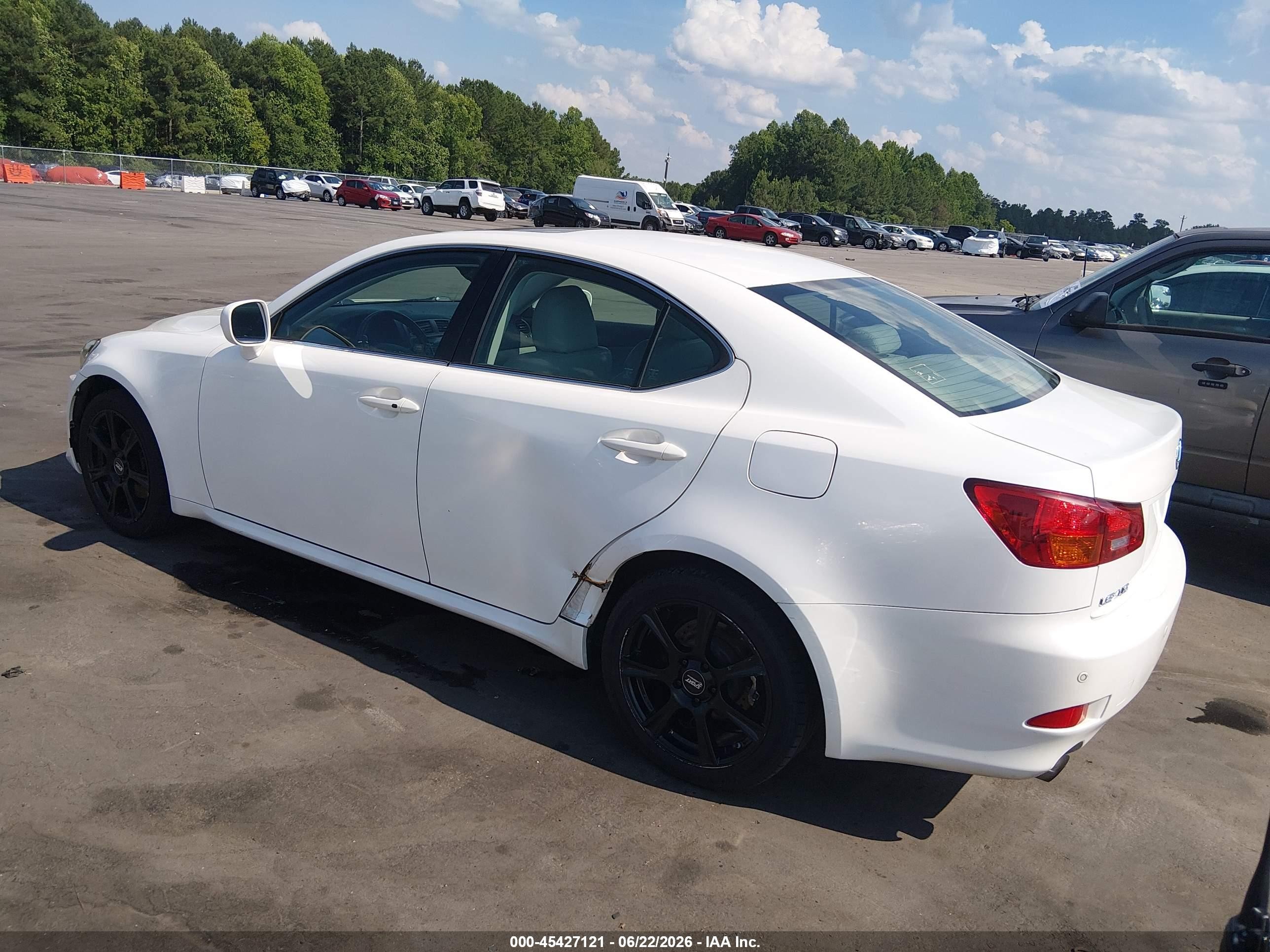 2006 Lexus Is 250   White vin: JTHCK262362000436