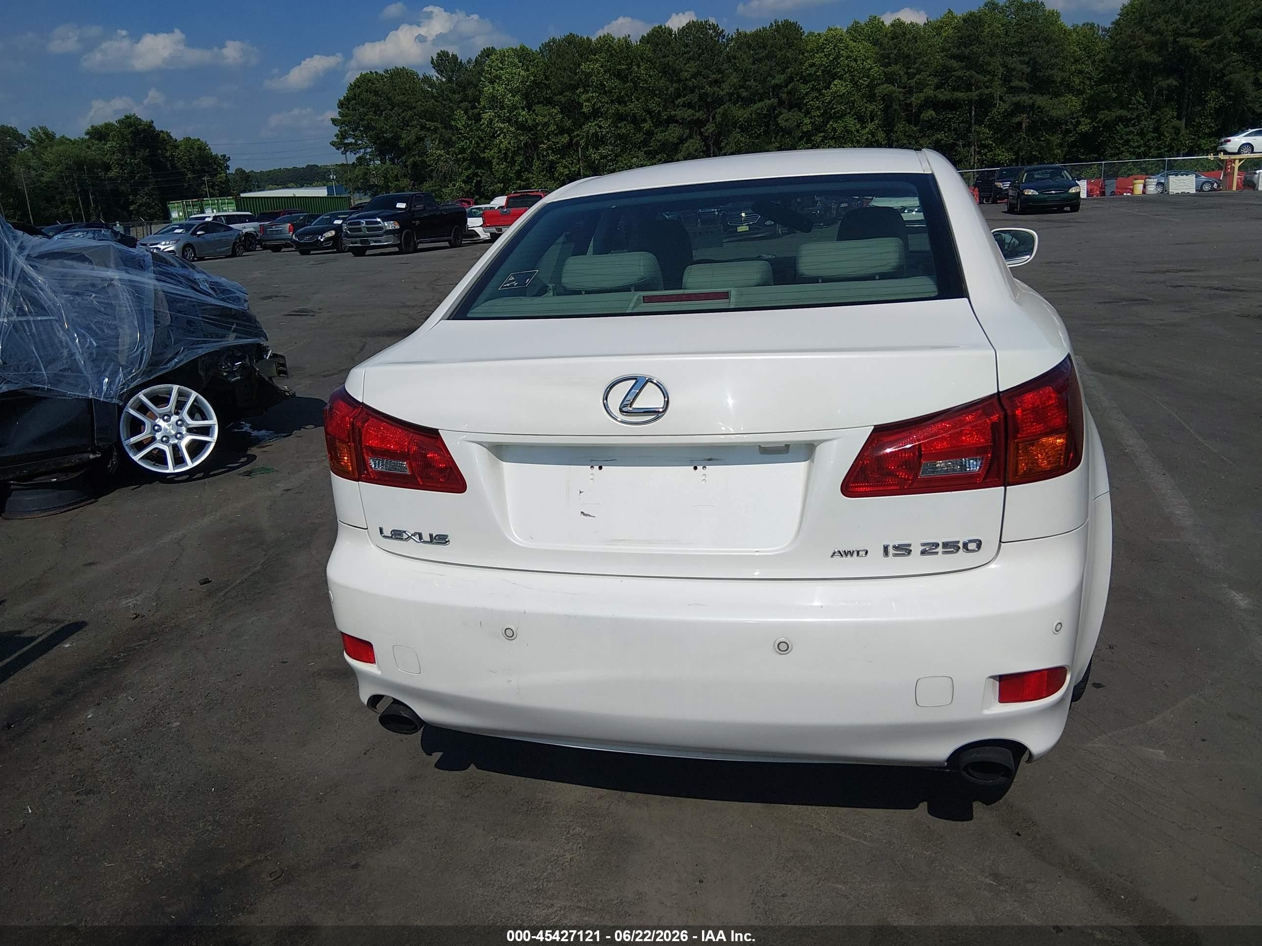 2006 Lexus Is 250   White vin: JTHCK262362000436