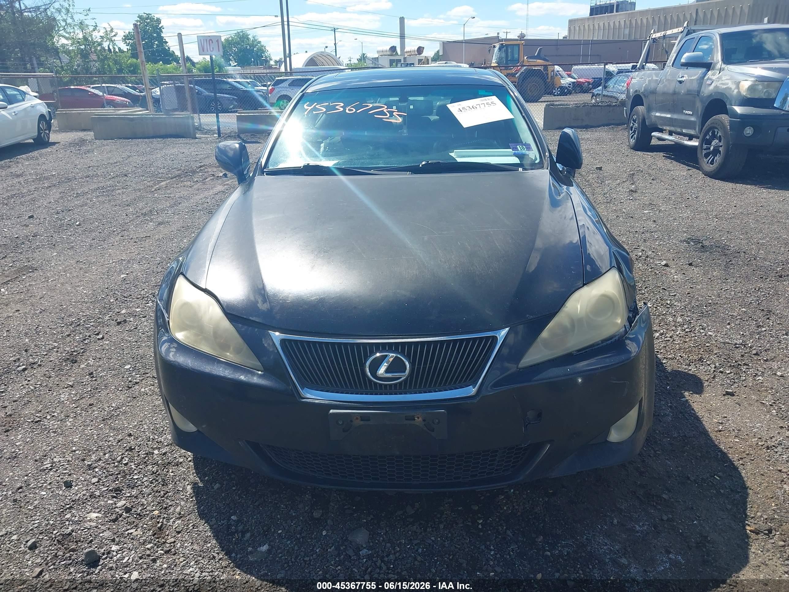2007 Lexus Is 250 Black vin: JTHCK262372010210