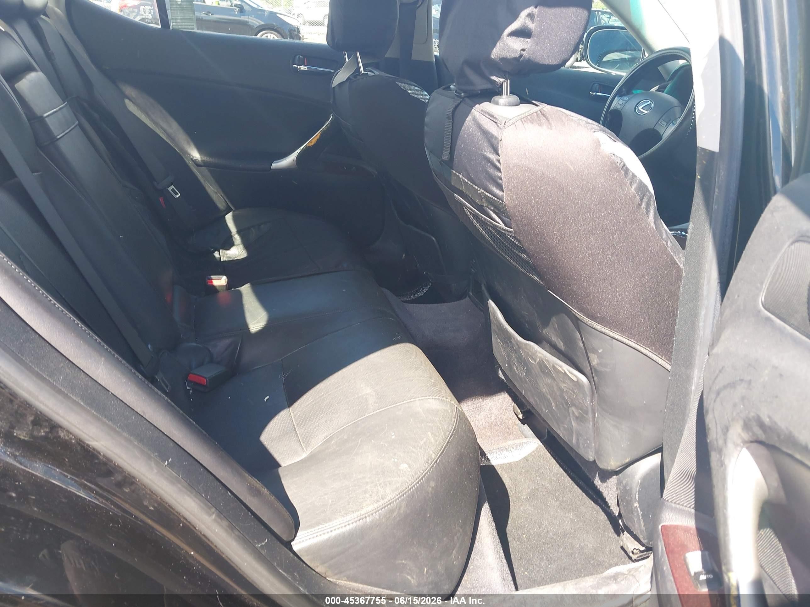 2007 Lexus Is 250 Black vin: JTHCK262372010210