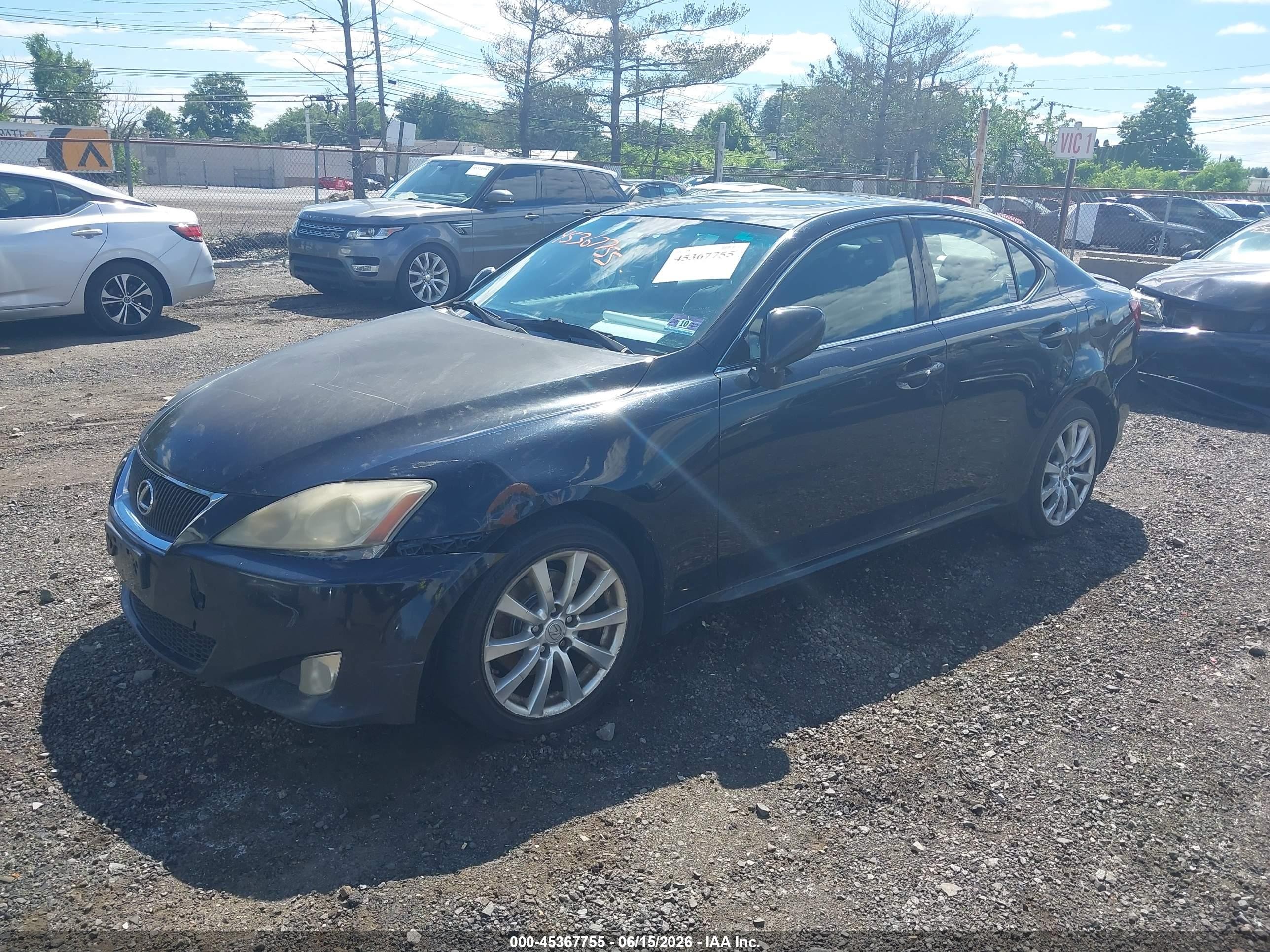 2007 Lexus Is 250 Black vin: JTHCK262372010210