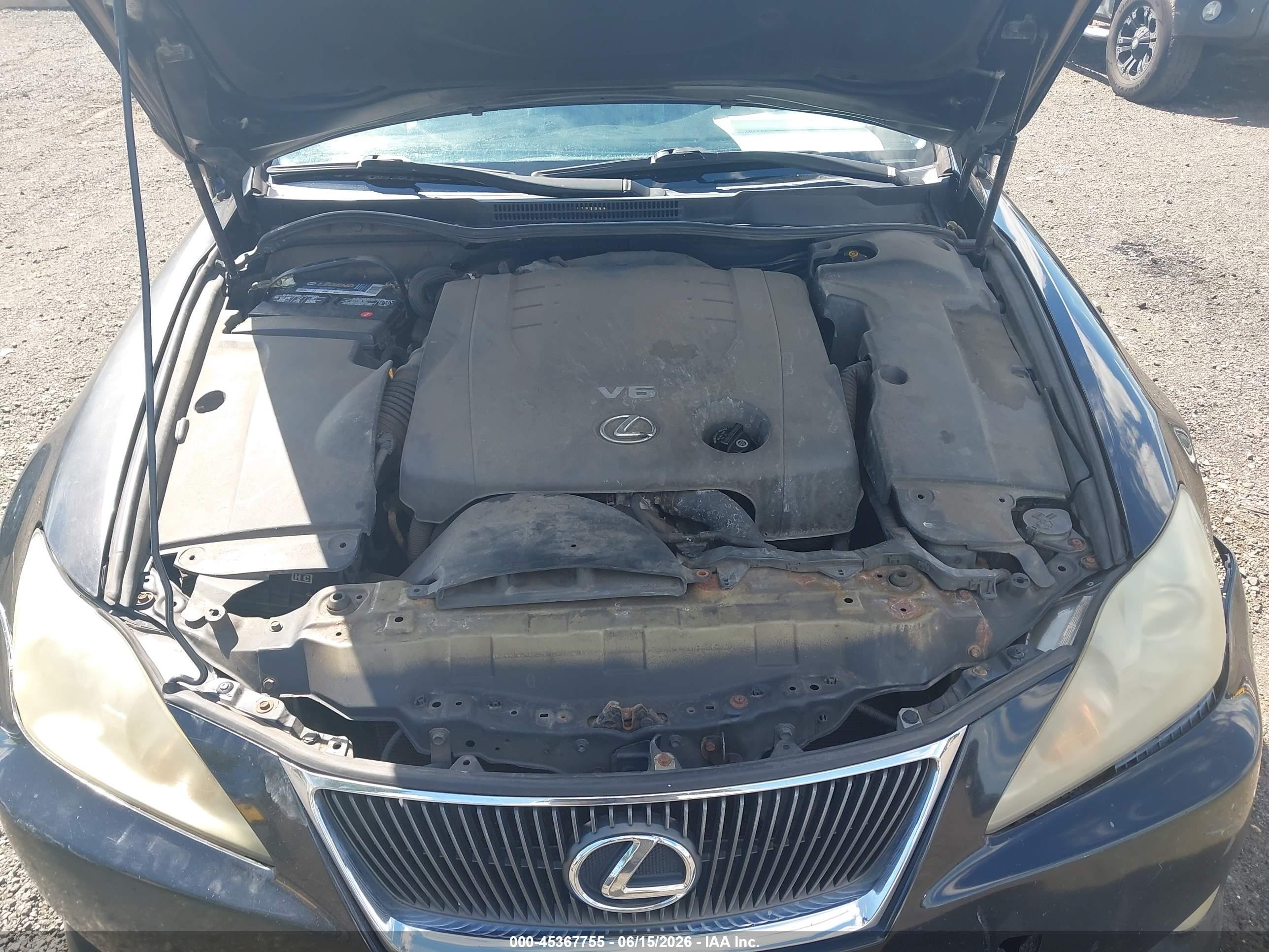 2007 Lexus Is 250 Black vin: JTHCK262372010210