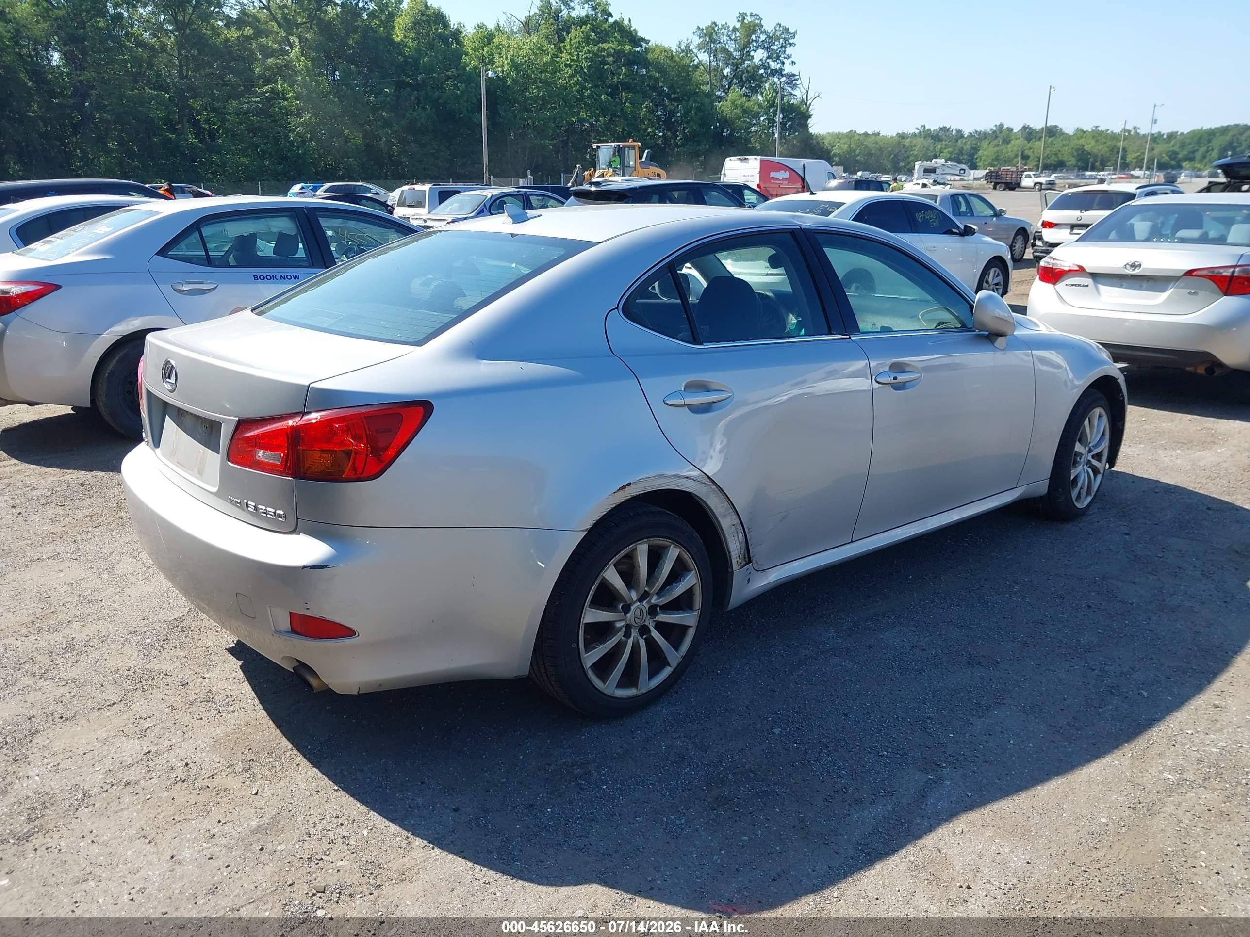 2007 Lexus Is 250   Silver vin: JTHCK262375012120