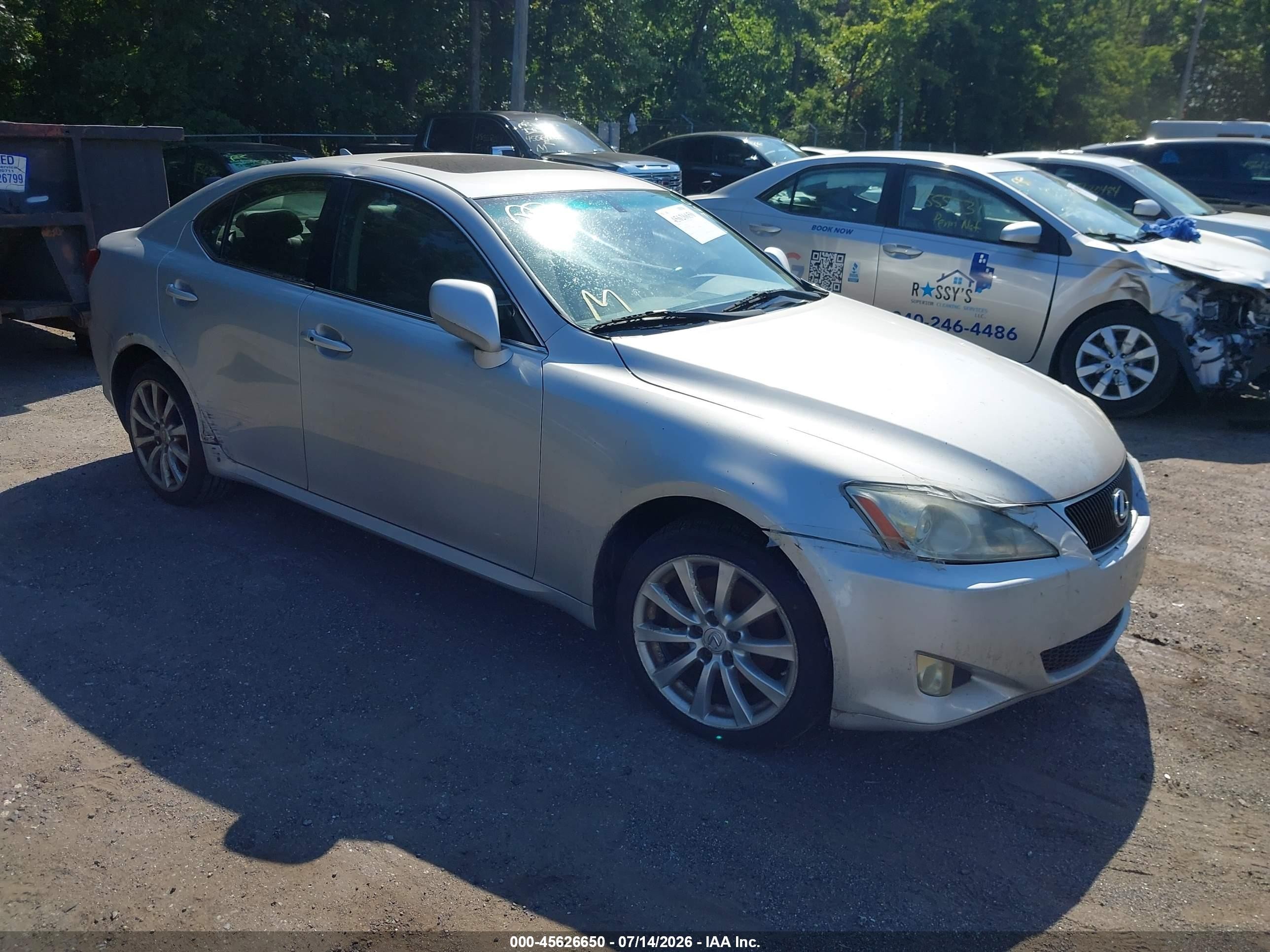 2007 Lexus Is 250   Silver vin: JTHCK262375012120