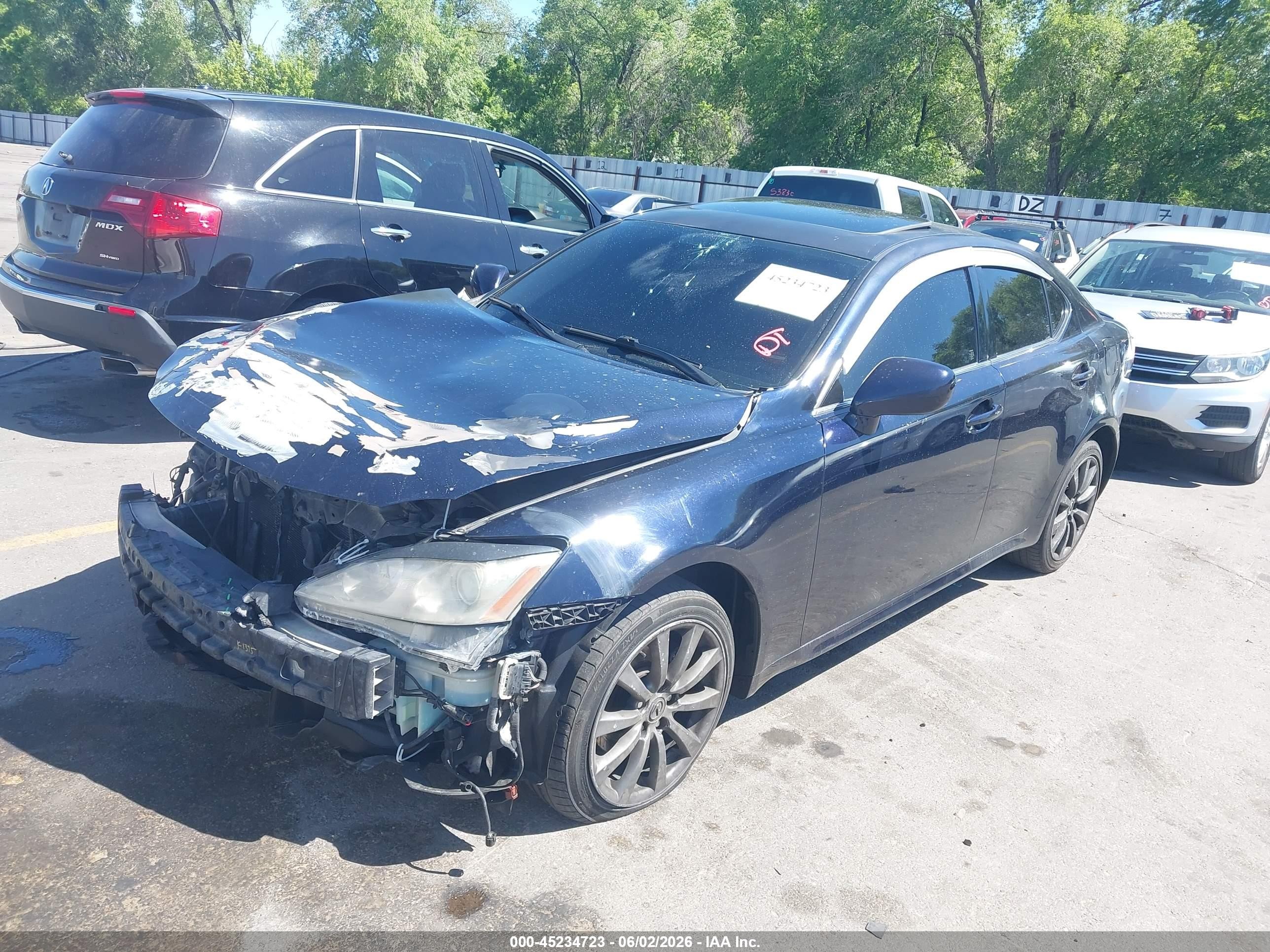 2008 Lexus Is 250   Dark Blue vin: JTHCK262382023072