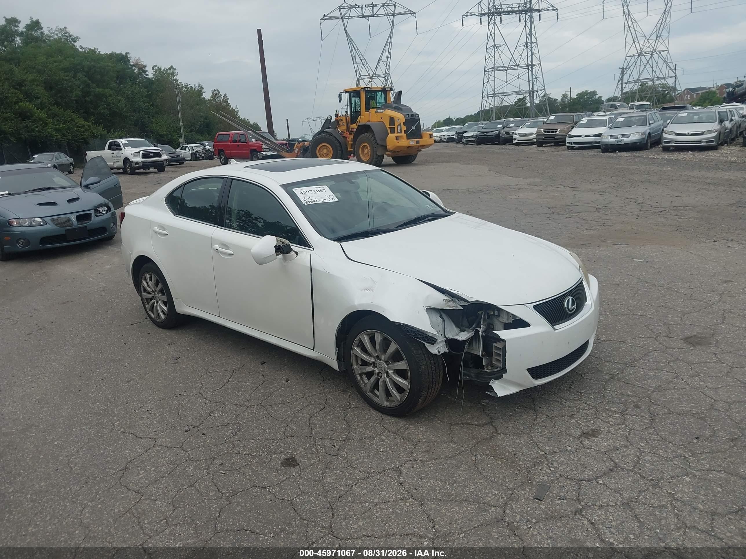 2008 Lexus Is 250 White vin: JTHCK262382023783