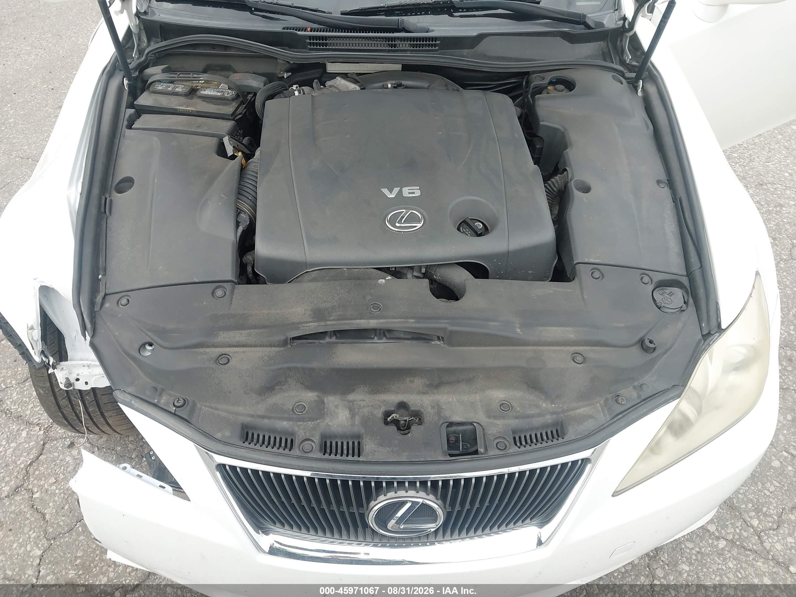 2008 Lexus Is 250 White vin: JTHCK262382023783