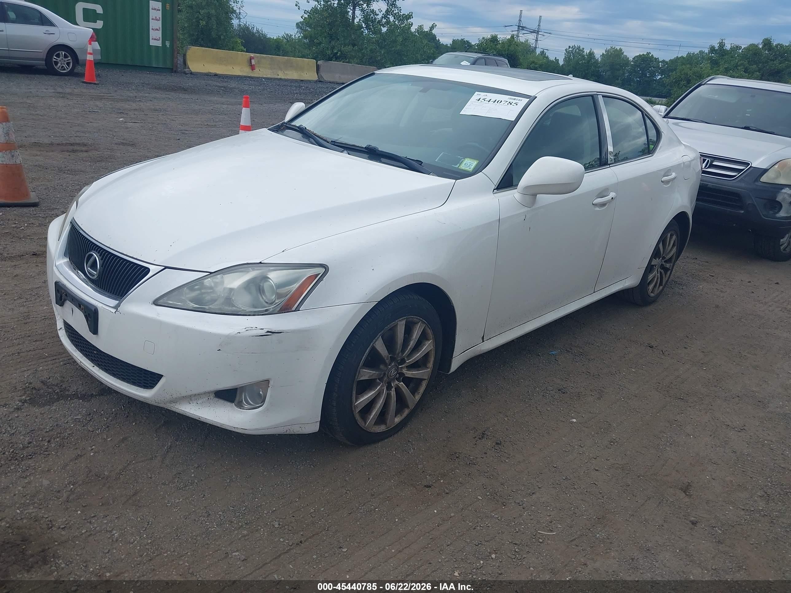 2008 Lexus Is 250 White vin: JTHCK262382025713