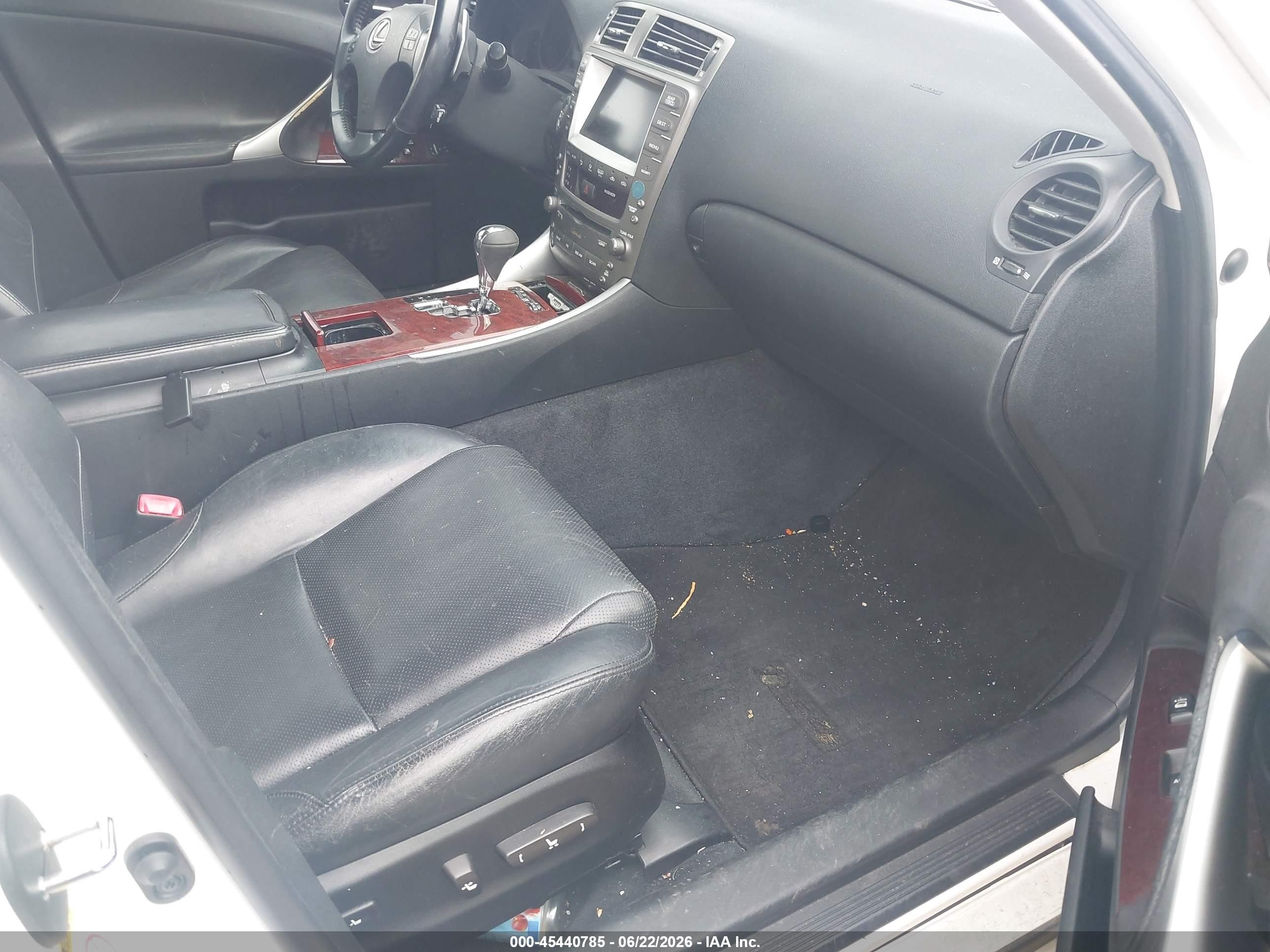 2008 Lexus Is 250 White vin: JTHCK262382025713