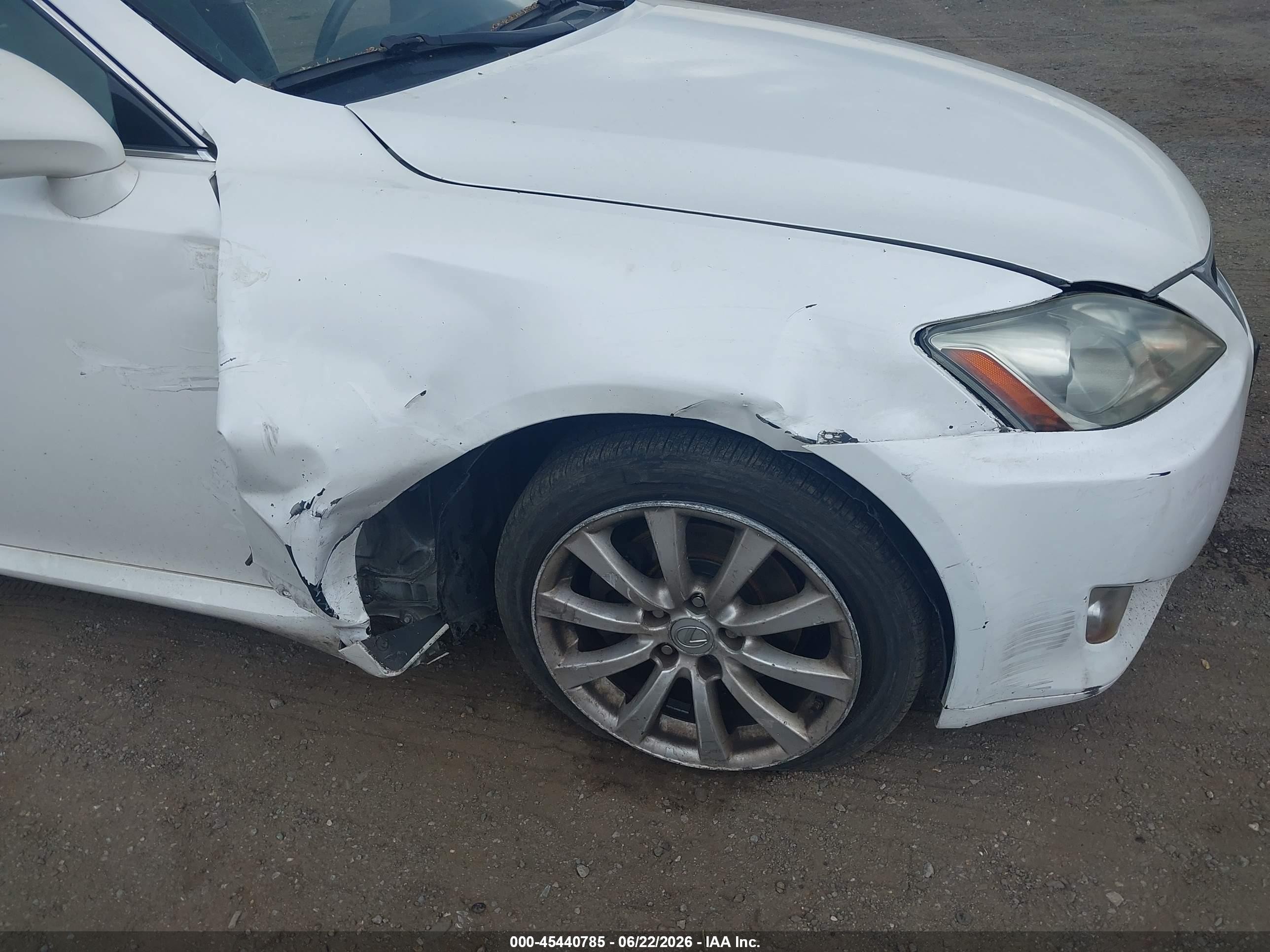 2008 Lexus Is 250 White vin: JTHCK262382025713