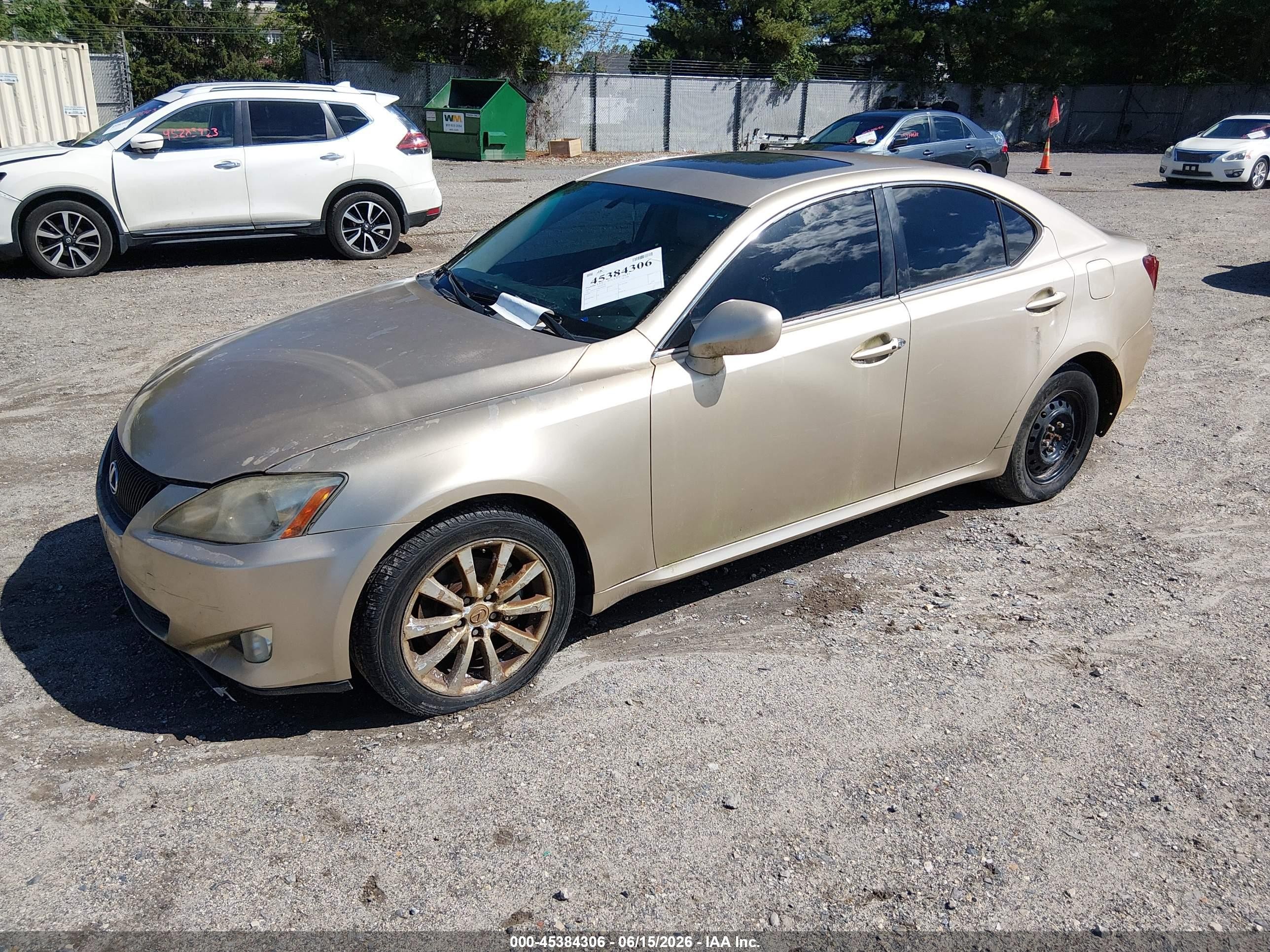 2006 Lexus Is 250 Gold vin: JTHCK262465002999
