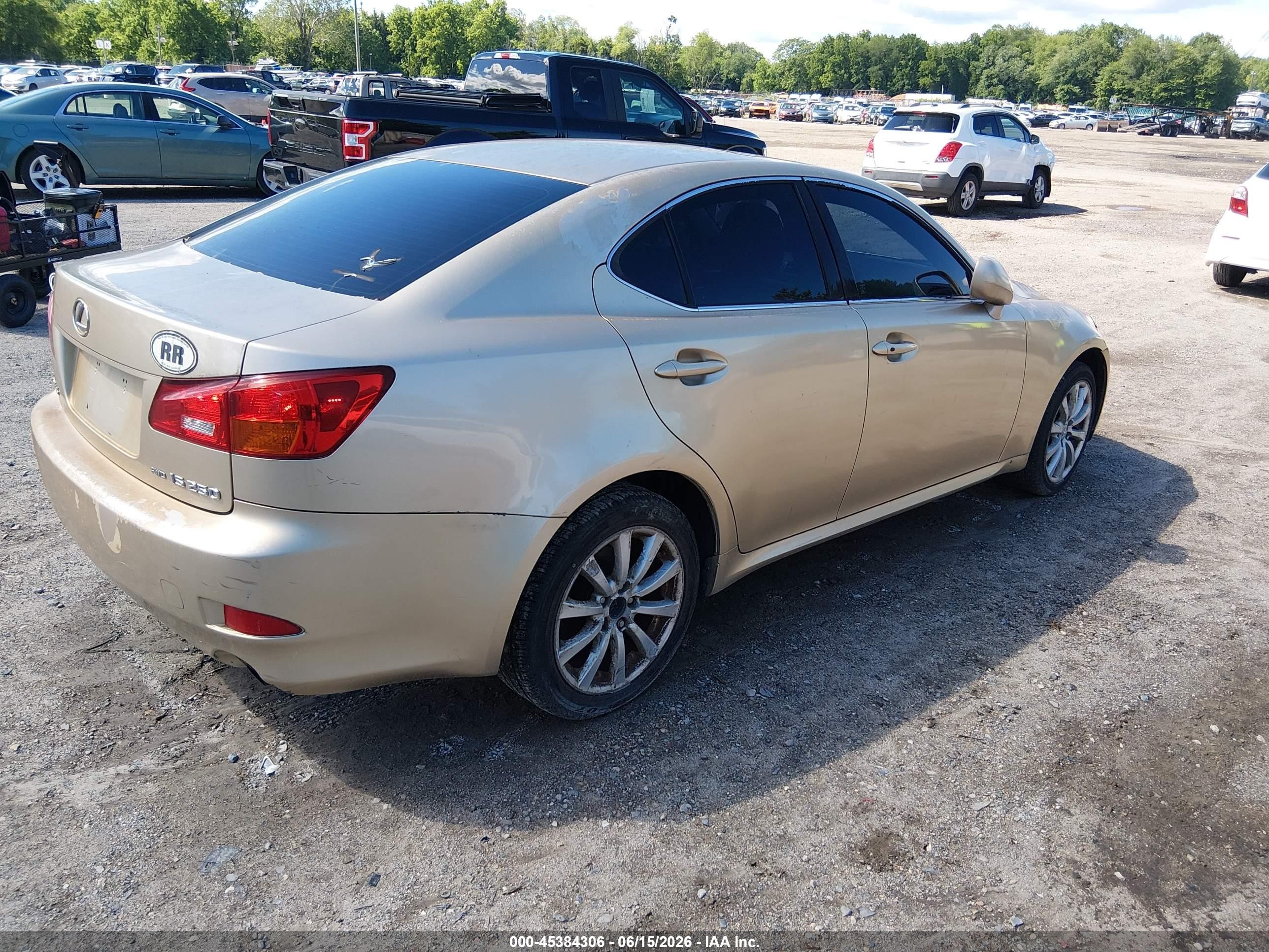 2006 Lexus Is 250 Gold vin: JTHCK262465002999