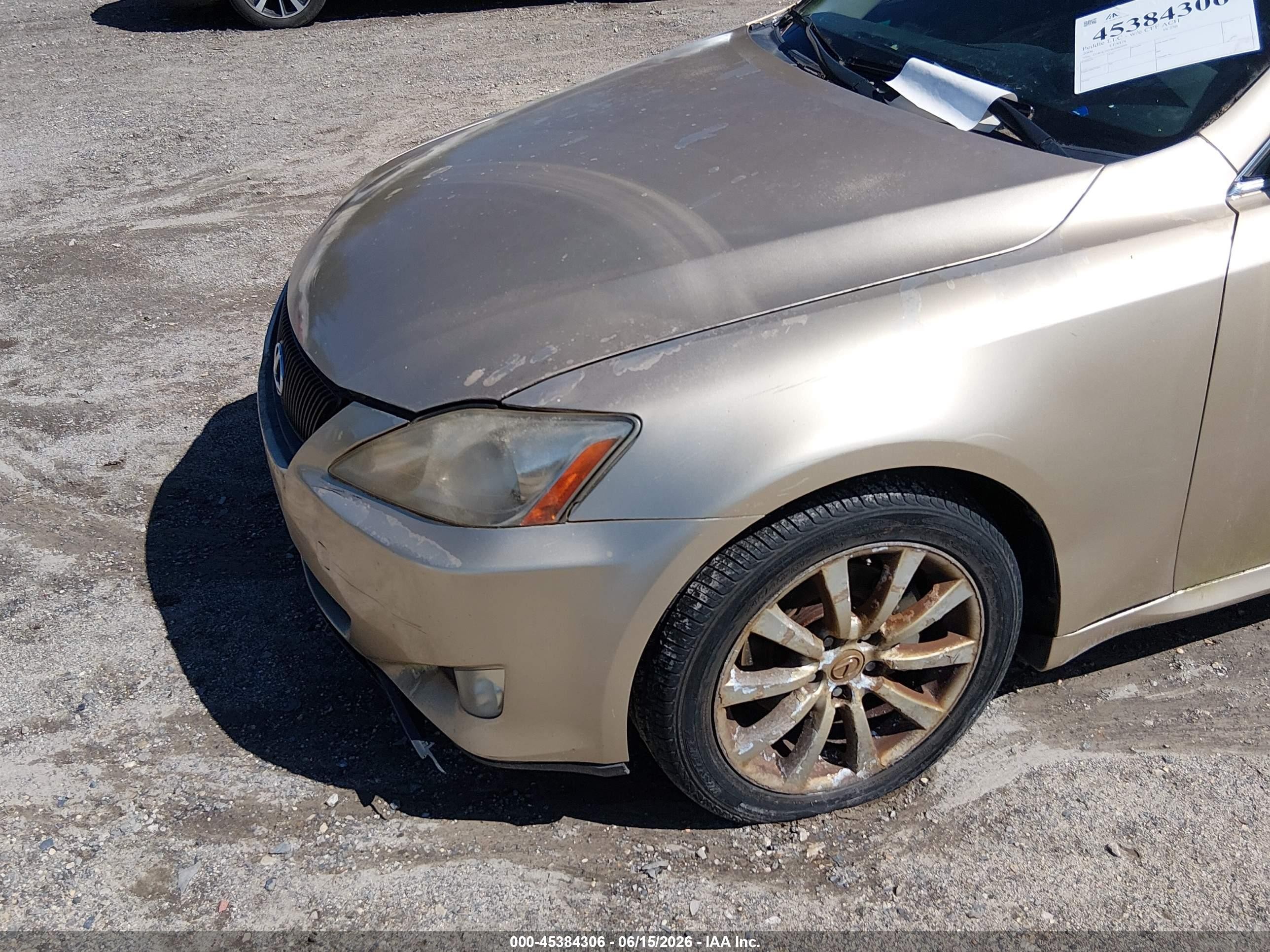 2006 Lexus Is 250 Gold vin: JTHCK262465002999