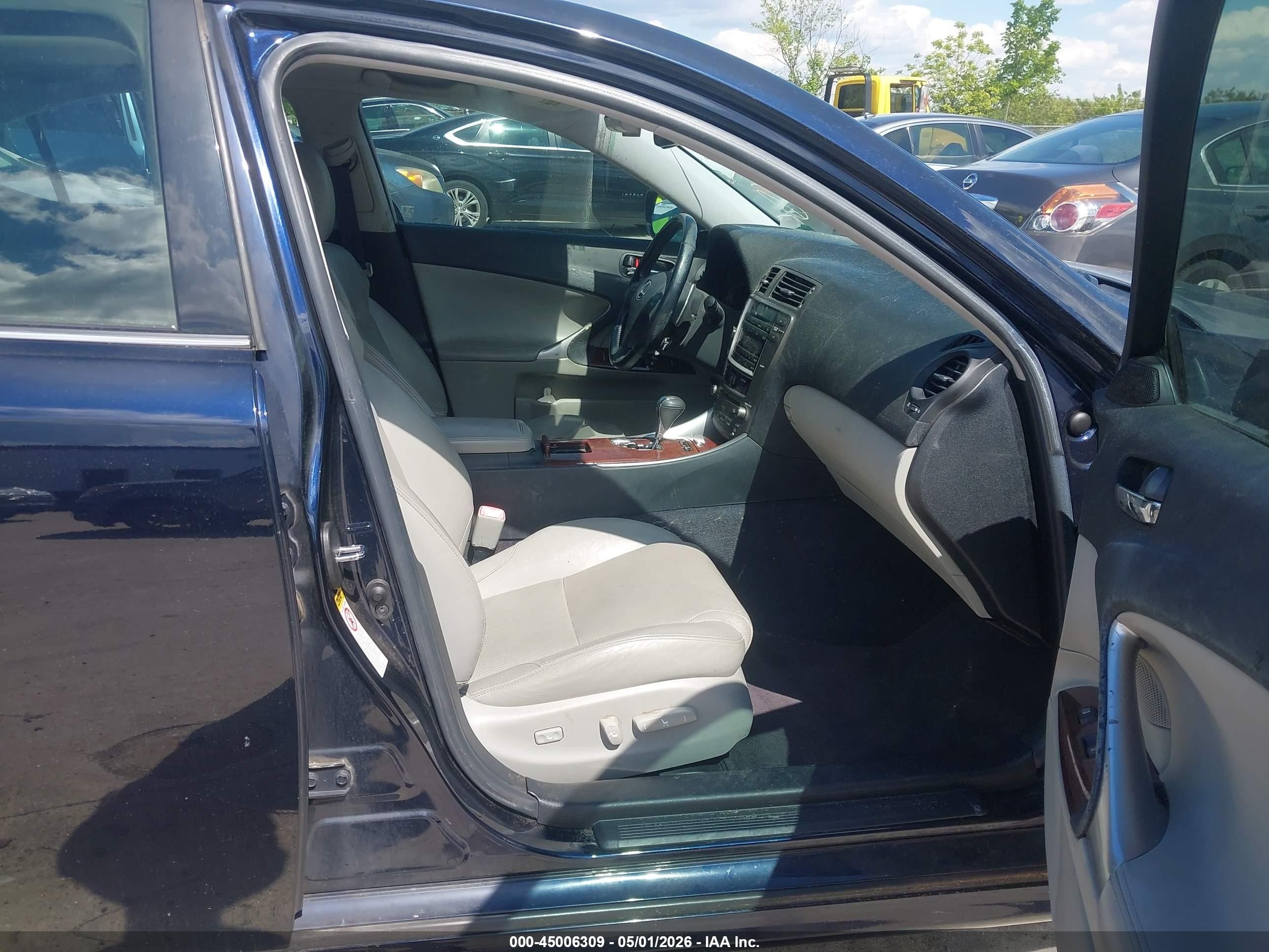 2007 Lexus Is 250 Black vin: JTHCK262472013651