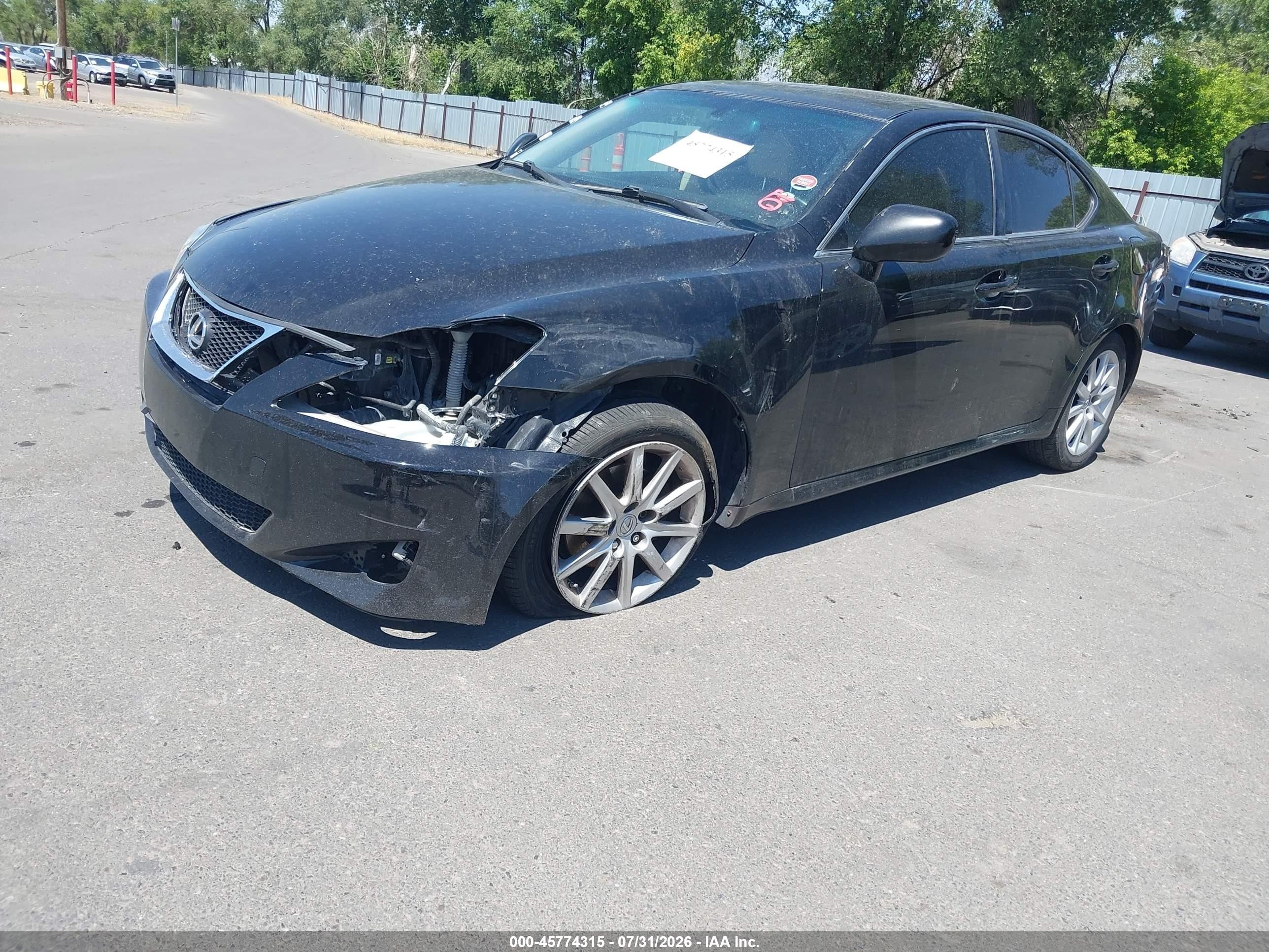 2007 Lexus Is 250 Black vin: JTHCK262472016193