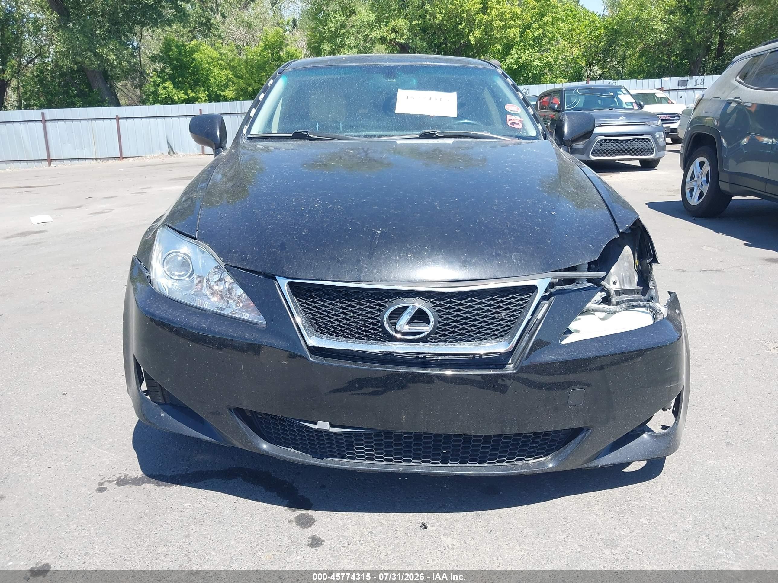 2007 Lexus Is 250 Black vin: JTHCK262472016193