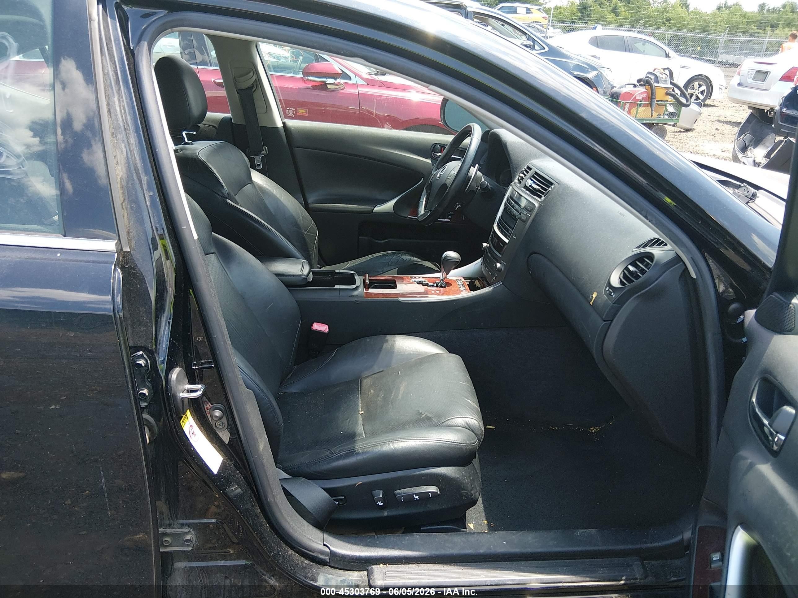 2008 Lexus Is 250 Black vin: JTHCK262482020343