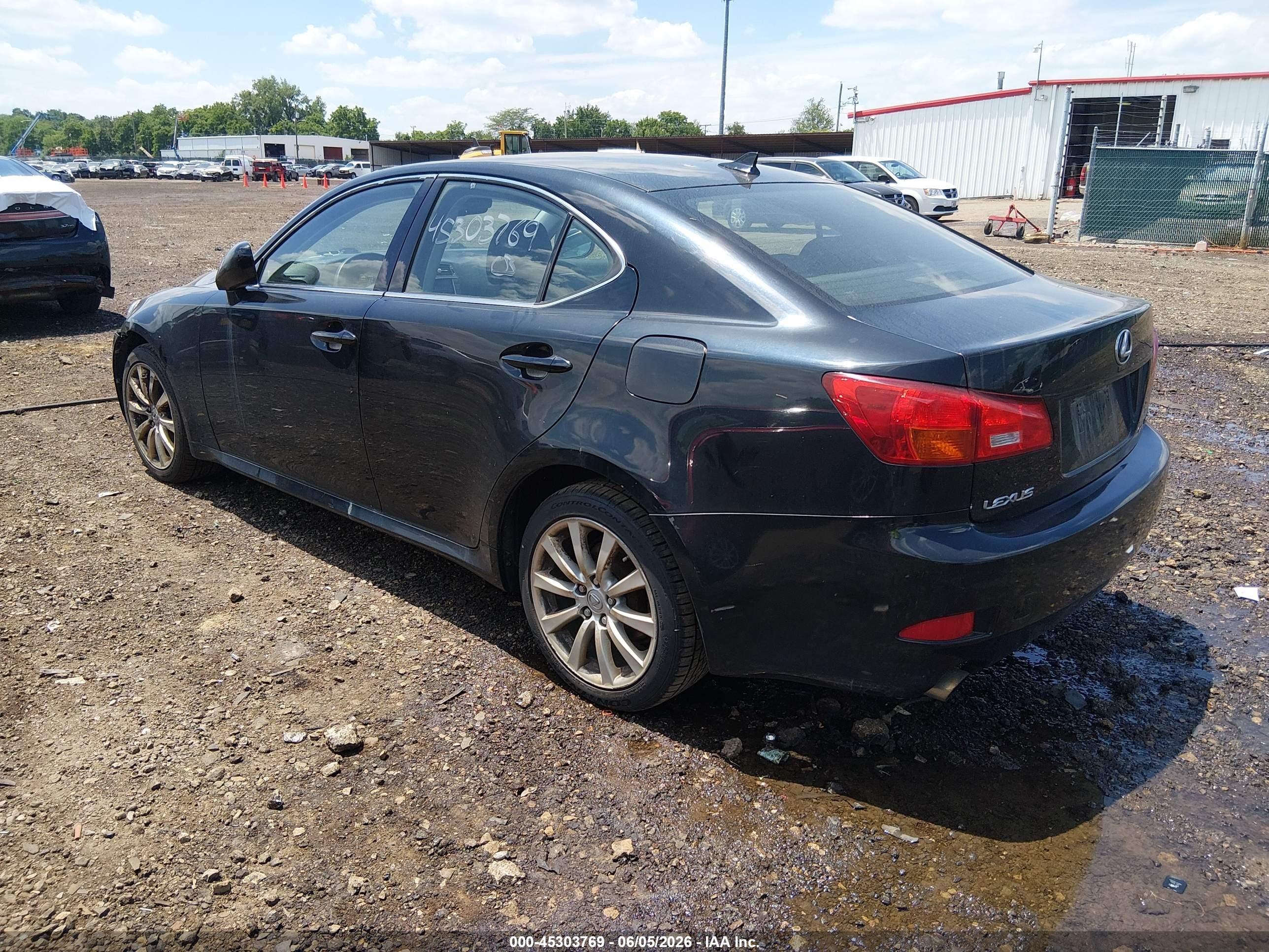 2008 Lexus Is 250 Black vin: JTHCK262482020343
