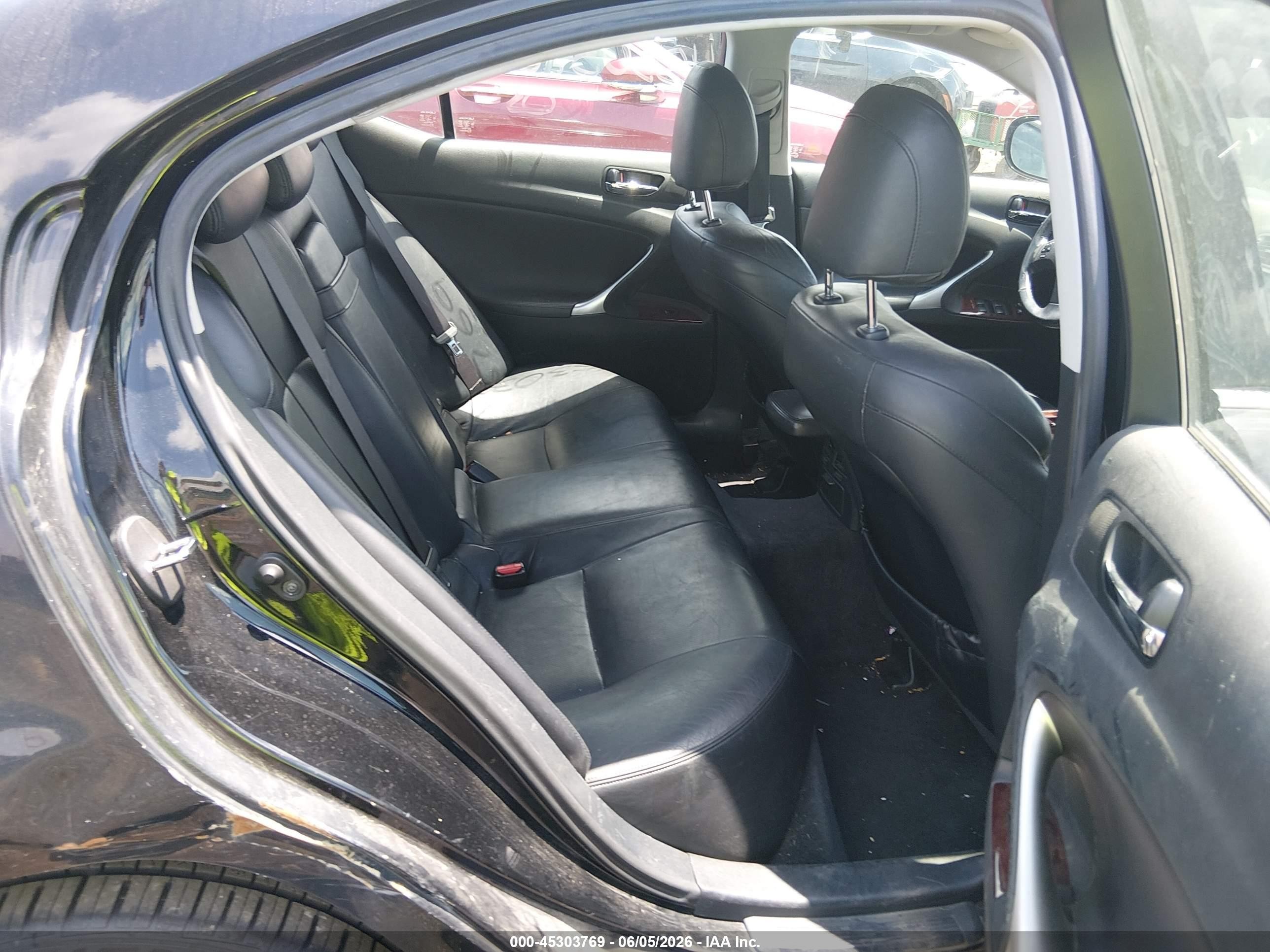 2008 Lexus Is 250 Black vin: JTHCK262482020343