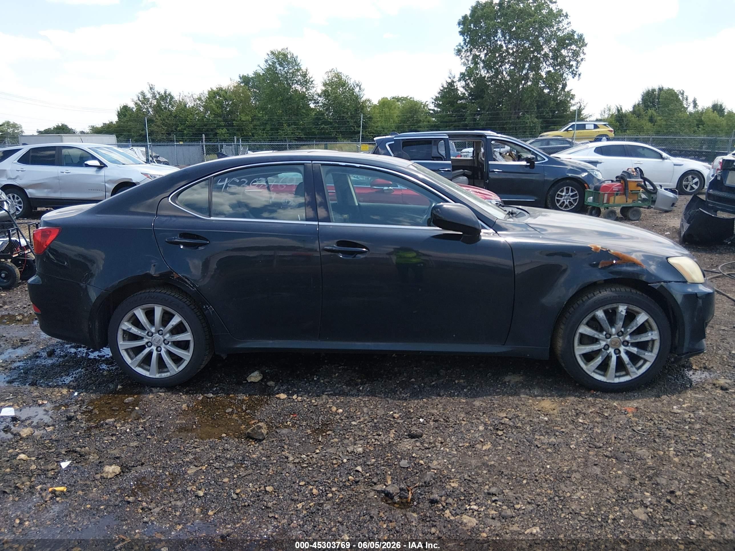 2008 Lexus Is 250 Black vin: JTHCK262482020343