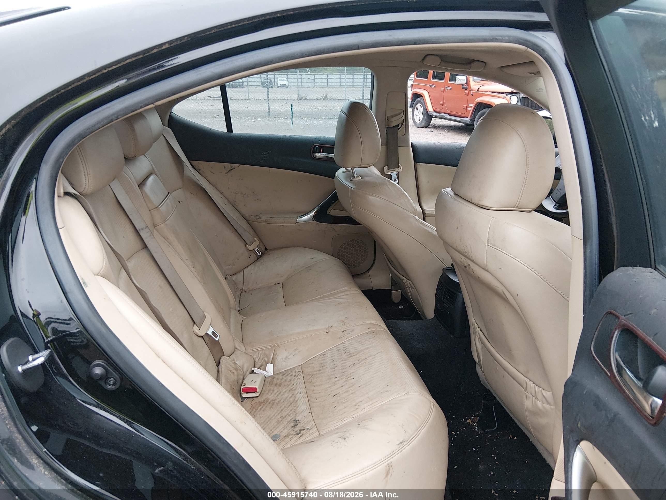 2008 Lexus Is 250   Black vin: JTHCK262482024795