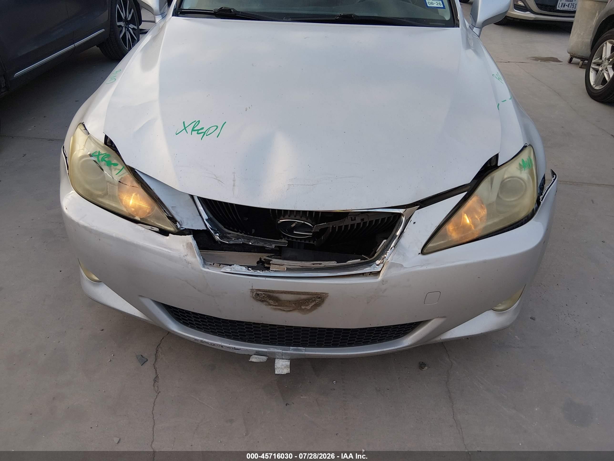 2006 Lexus Is 250   Silver vin: JTHCK262562001510
