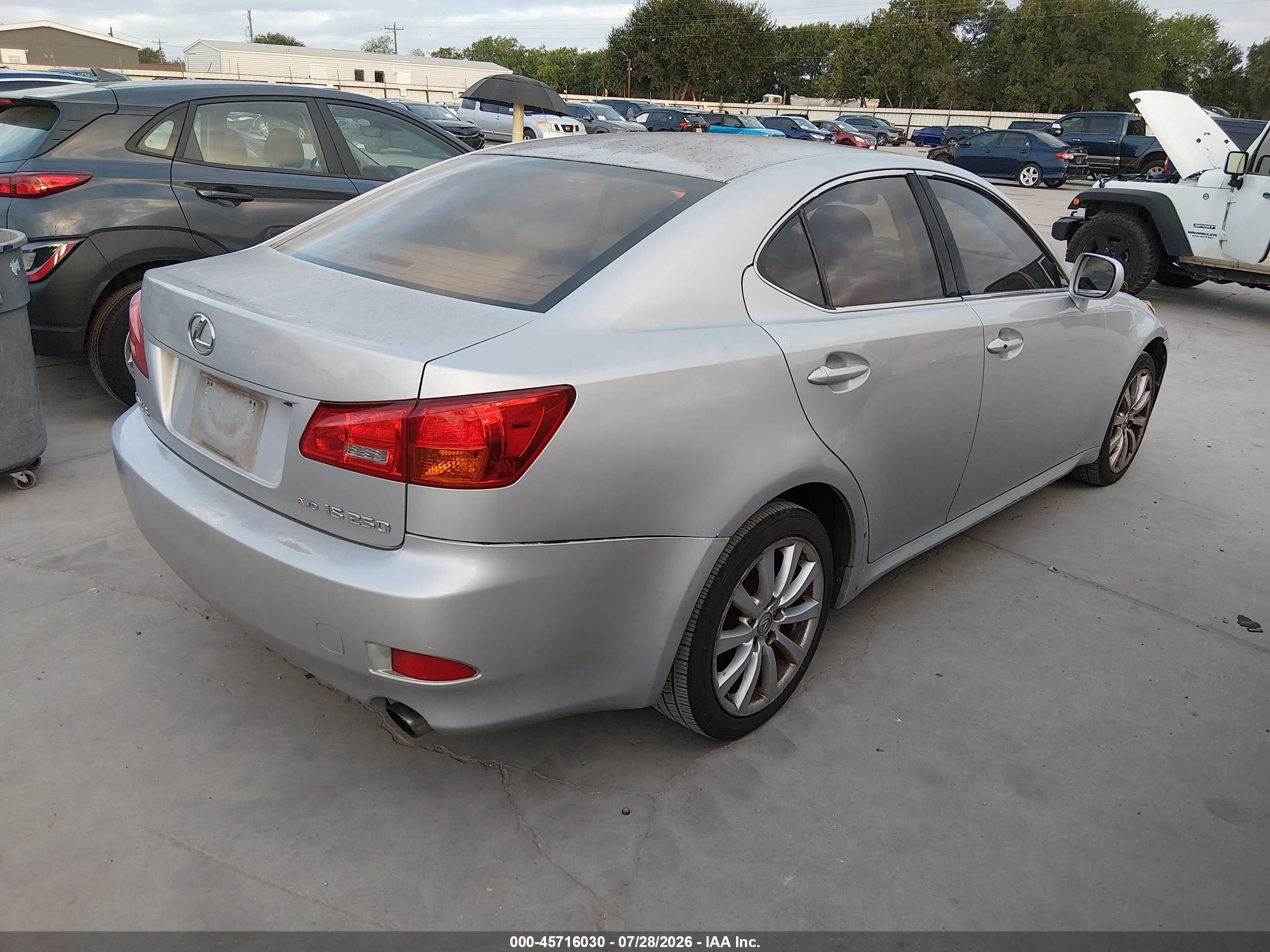 2006 Lexus Is 250   Silver vin: JTHCK262562001510
