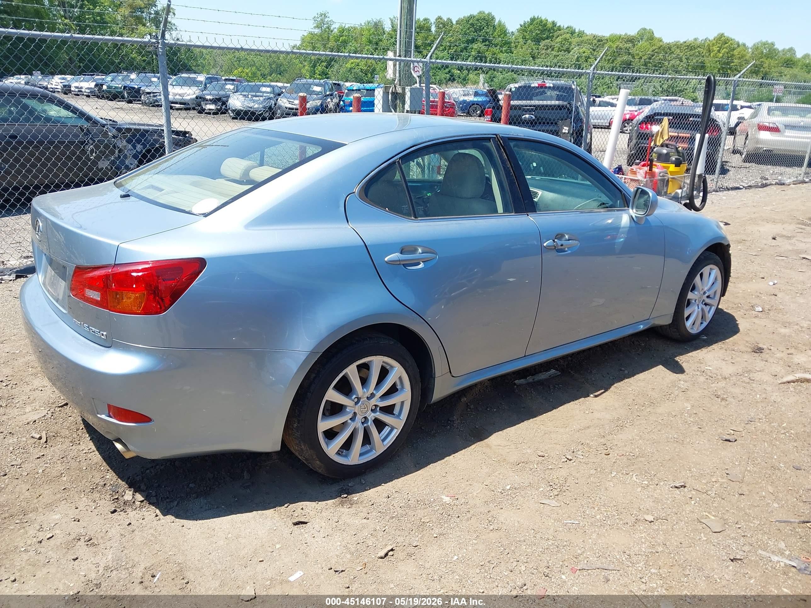 2006 Lexus Is 250 Light Blue vin: JTHCK262565004437